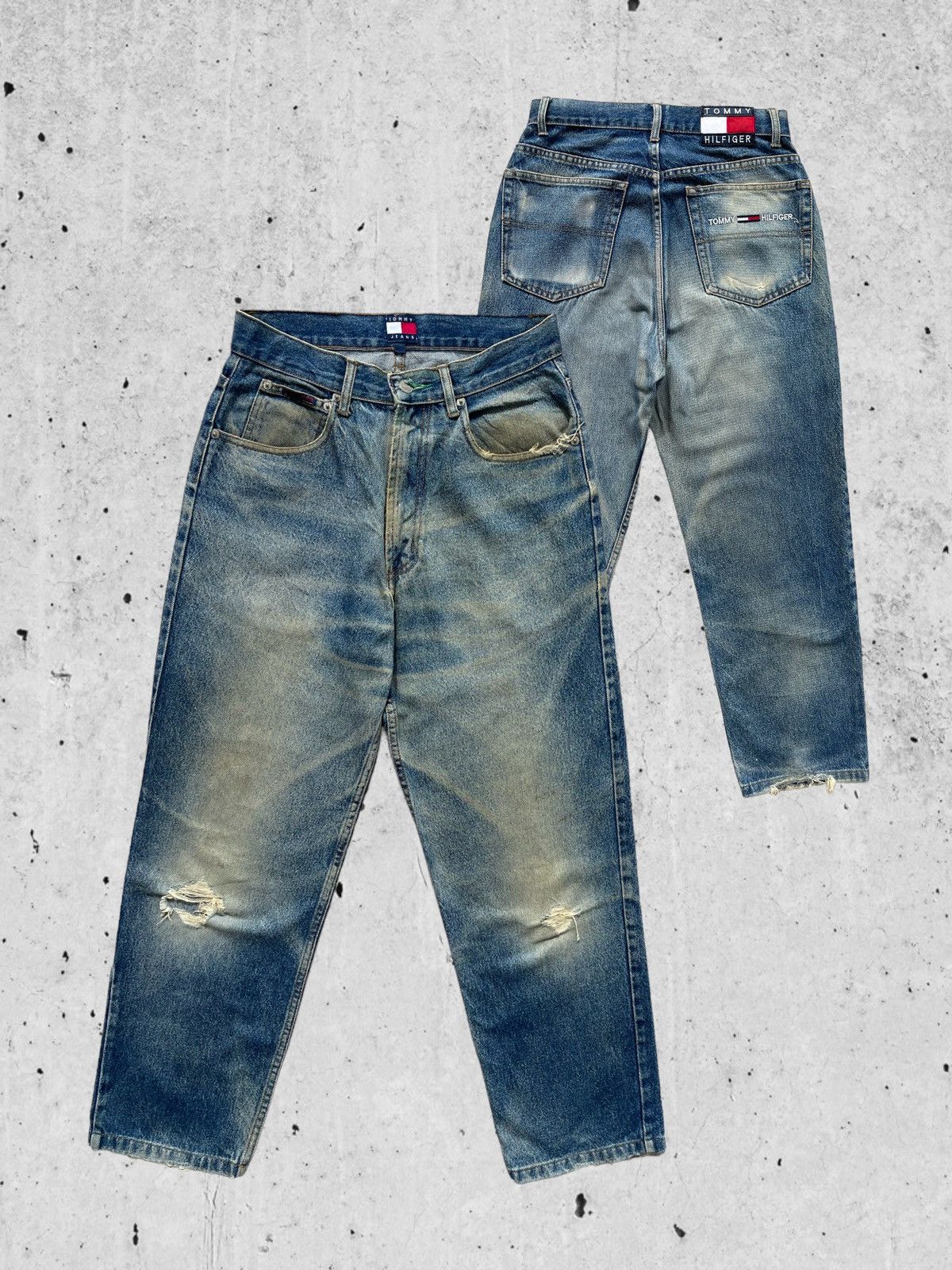Tommy Hilfiger 🔥Tommy Hilfiger Distressed Denim W28 🔥 Size US 28 / EU 44 - 1 Thumbnail