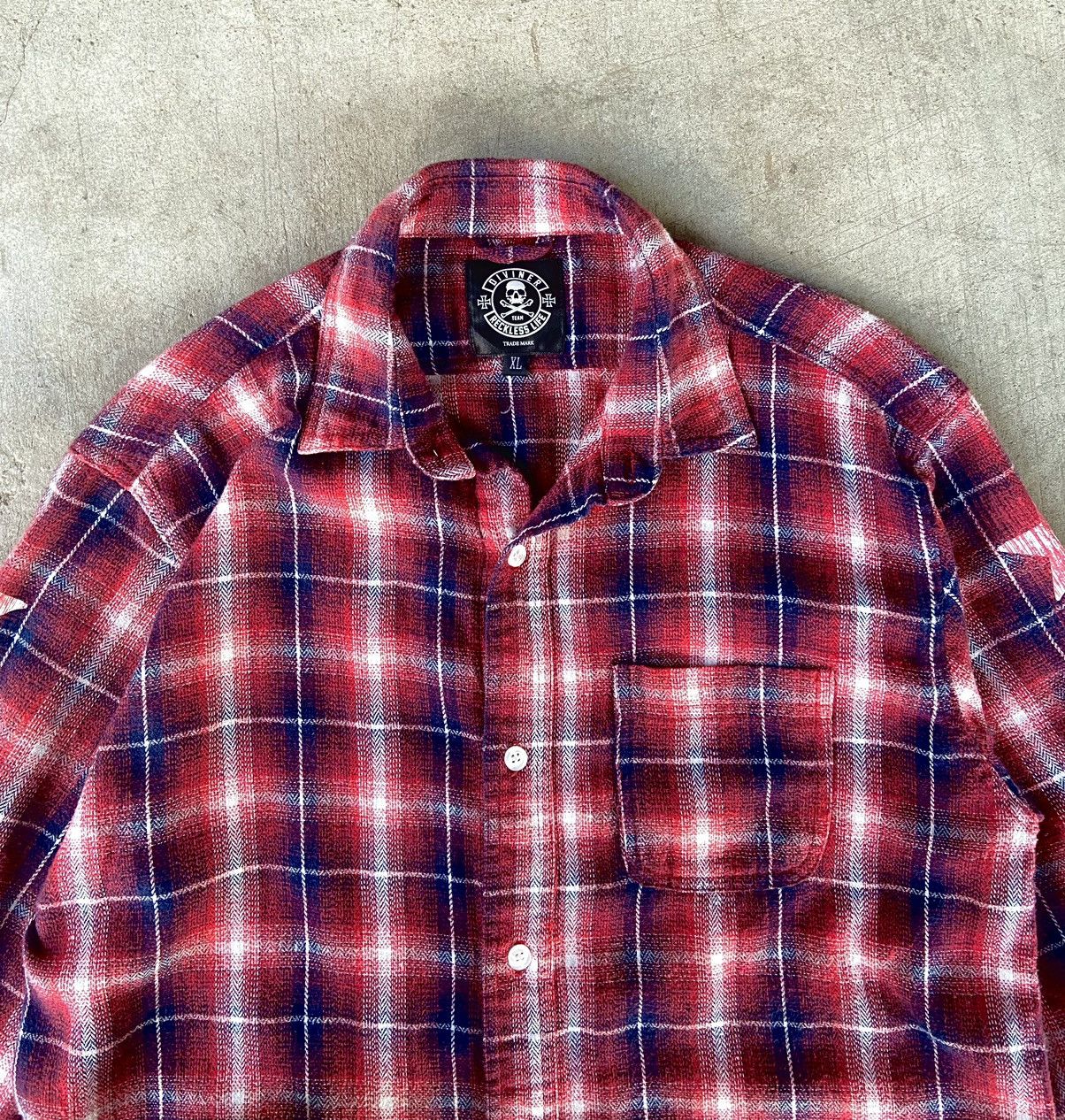 Japanese Brand Japanese distressed flannel shirt punk inspired Size US S / EU 44-46 / 1 - 4 Thumbnail