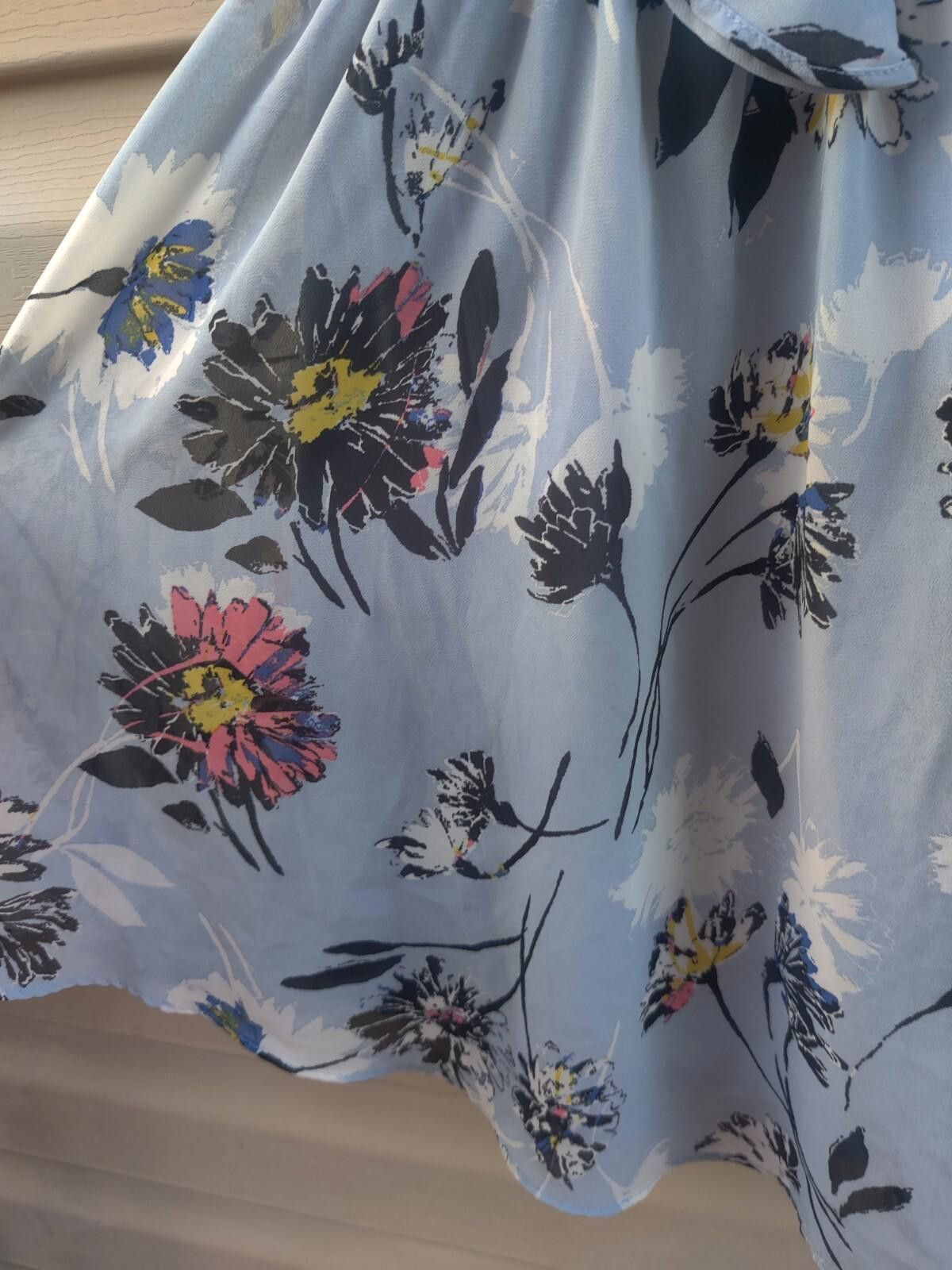 Other Xhilaration Womens Blue Floral Dress Size Medium M Beach flo Size 32" / US 10 / IT 46 - 8 Thumbnail