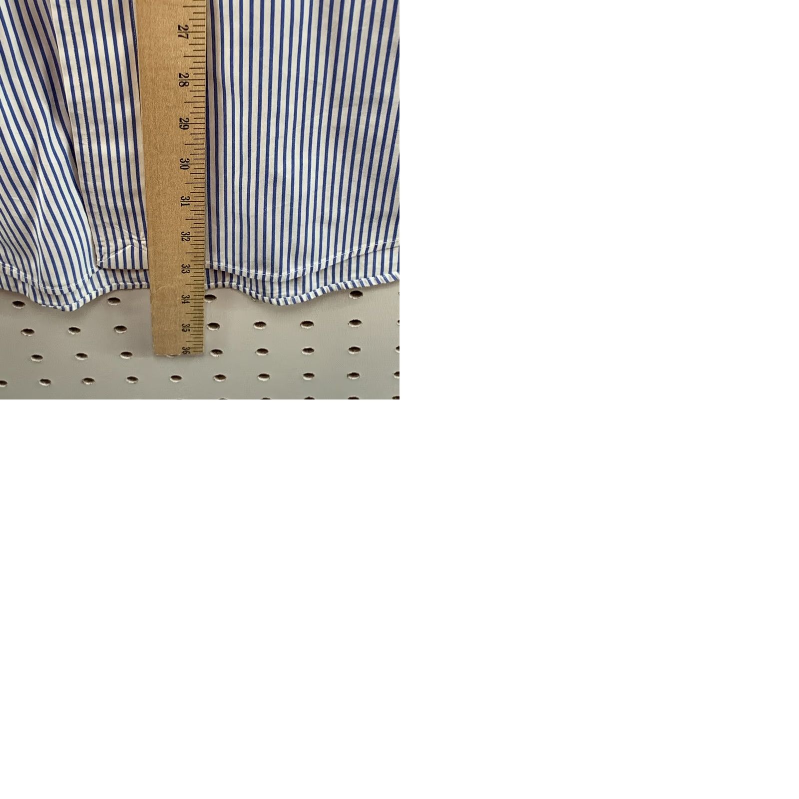 Polo Ralph Lauren Polo Ralph Lauren Shirt Mens Blue White Striped Button Long Sleeve 17 34 Regular Cotton Polo Ralph Lauren Shirt) Size US XL / EU 56 / 4 - 11 Thumbnail