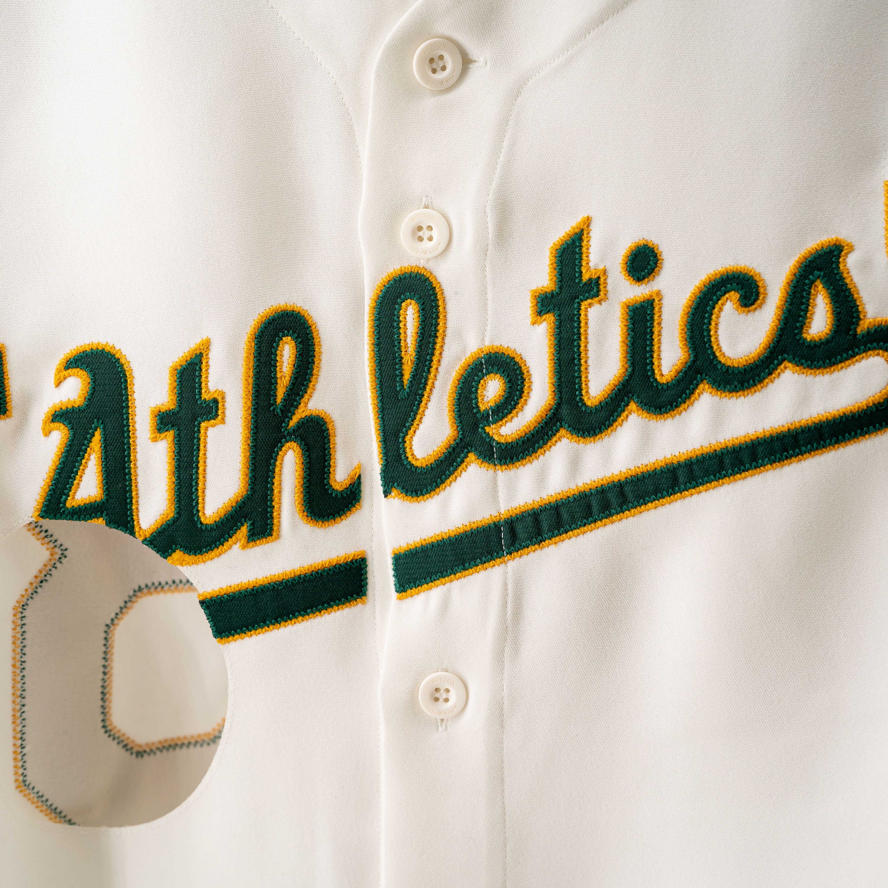 Off-White S - Off-White Oakland Athletics MLB Top Jersey Green Yellow Size US S / EU 44-46 / 1 - 6 Thumbnail