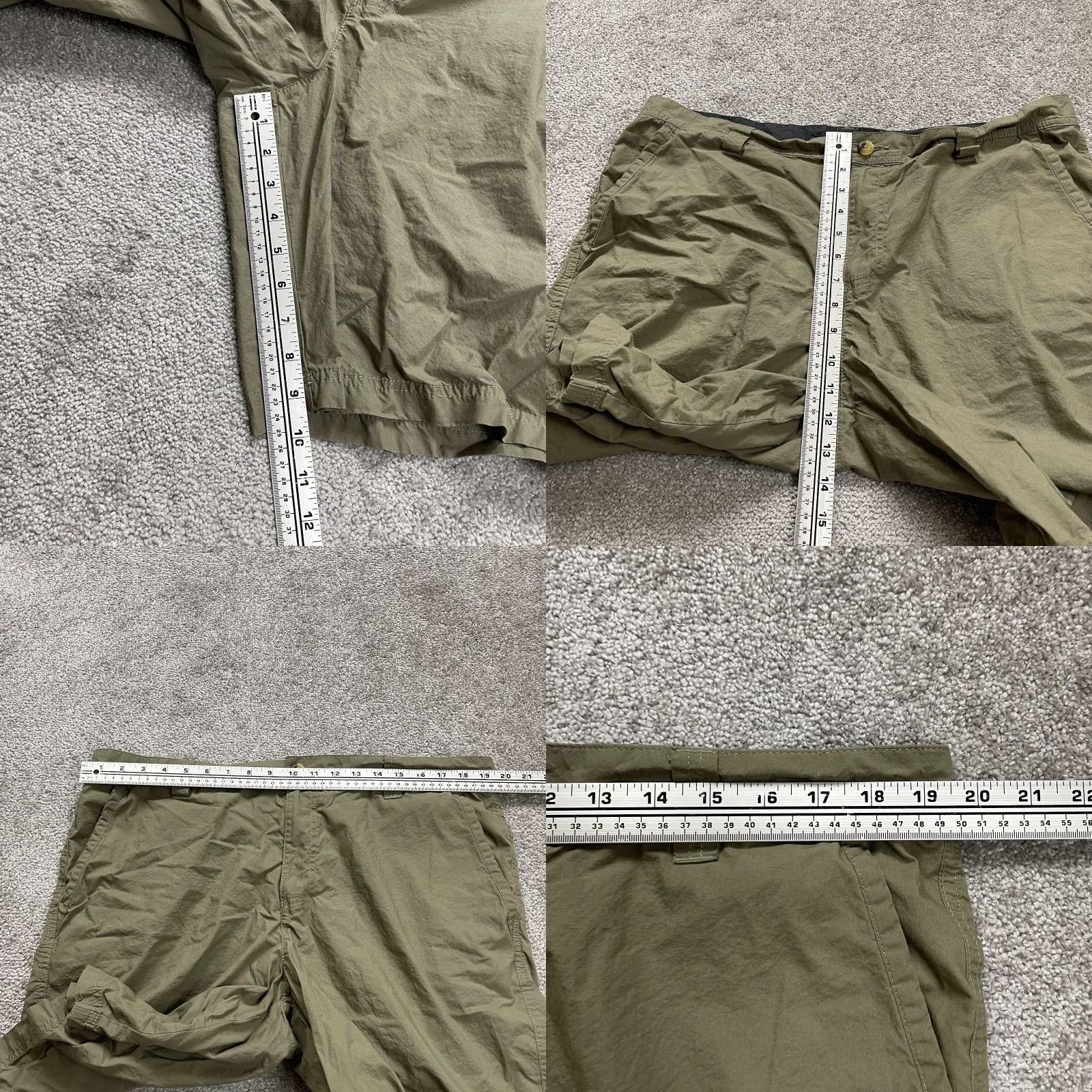 Vintage Columbia Shorts Mens 40x9.5 Army Green Flat Front Cotton Bermuda Outdoor Chino Regular 40 in Green casual, travel, workwear Mens Size US 40 / EU 56 - 8 Thumbnail
