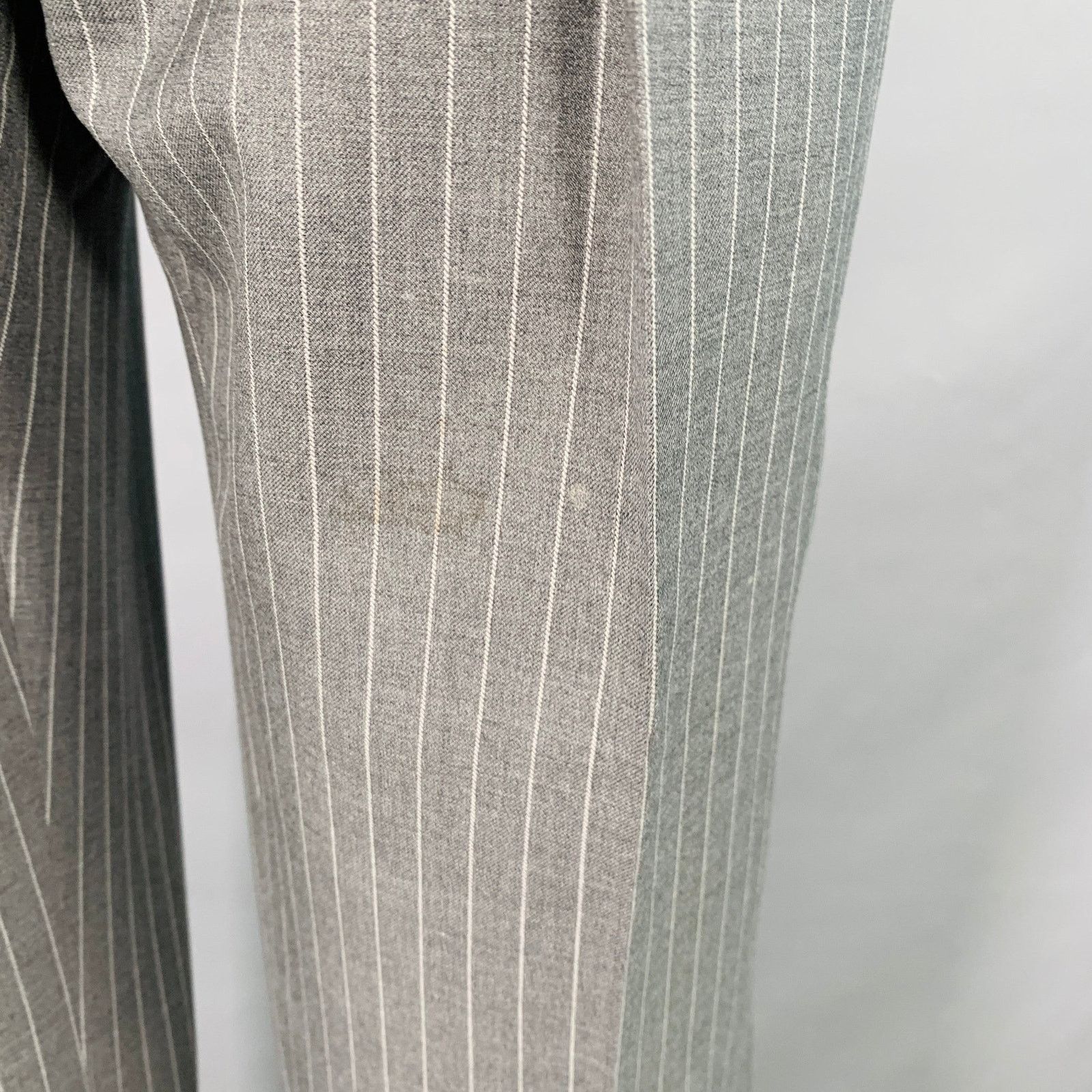 Ralph Lauren RALPH LAUREN Regular Grey Stripe Wool Notch Lapel Suit Size 40R - 9 Thumbnail