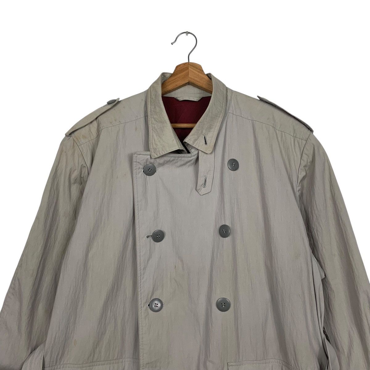 Japanese Brand Ambrosiano Milano Double Breasted Trench Coat Size US M / EU 48-50 / 2 - 2 Thumbnail