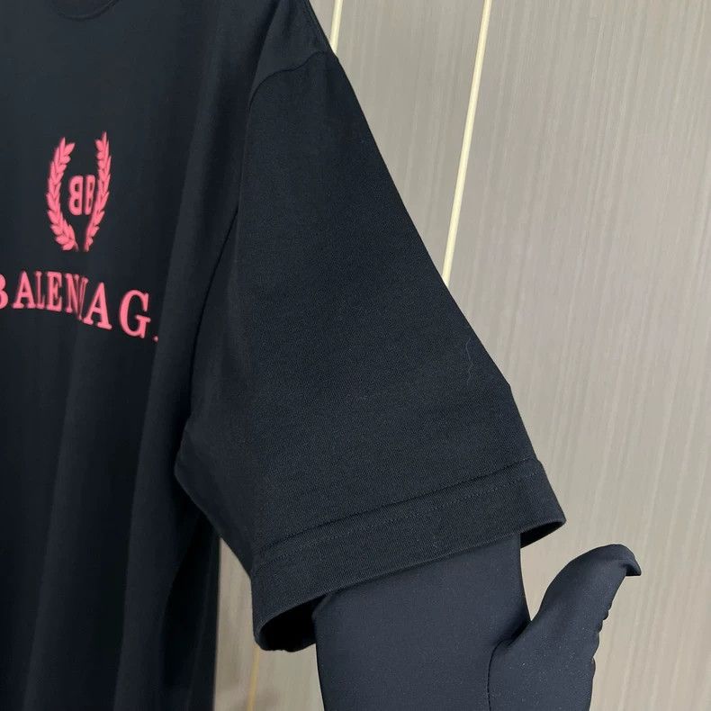 Balenciaga Balenciaga Black-pink wheat-ear printed monogram short slee Size US S / EU 44-46 / 1 - 4 Thumbnail