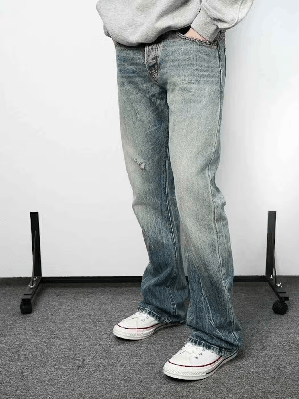 Y2k Burned Fade Wide Jeans