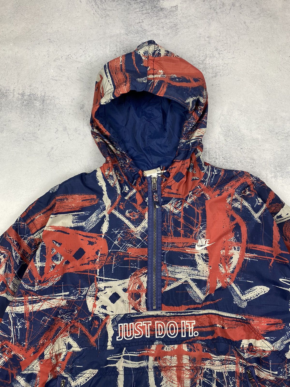 Nike Vintage 90s Nike Nylon Jacket 1/2 Zip Anorak Jacket Men’s Size US XL / EU 56 / 4 - 5 Thumbnail