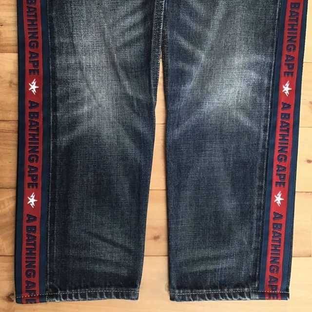 Bape BAPE LOGO embroidered slim fit denim pants APE ★size S Size US 30 / EU 46 - 6 Thumbnail