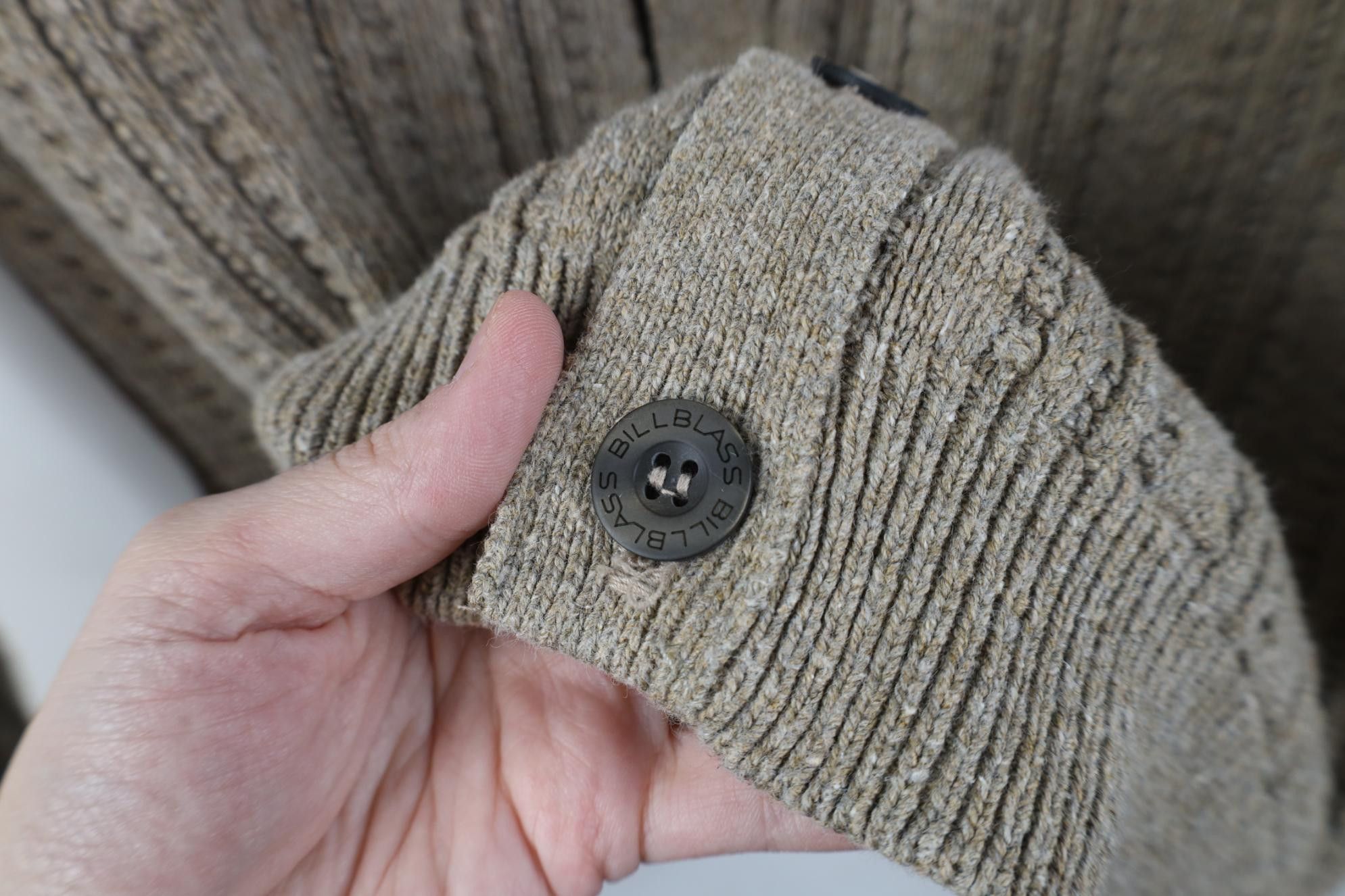 Vintage Vintage 90s Streetwear Chunky Ribbed Knit Cardigan Sweater Size US L / EU 52-54 / 3 - 4 Thumbnail