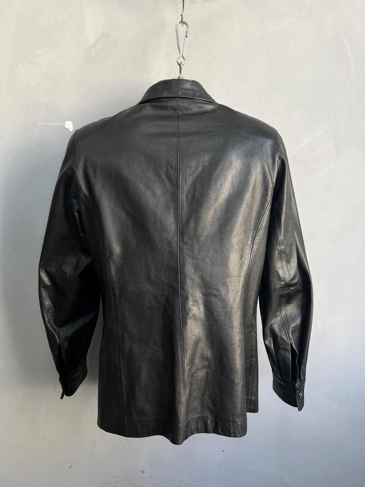 14th Addiction Black avant garde rick owens style leather buttons jacket Size US M / EU 48-50 / 2 - 8 Thumbnail
