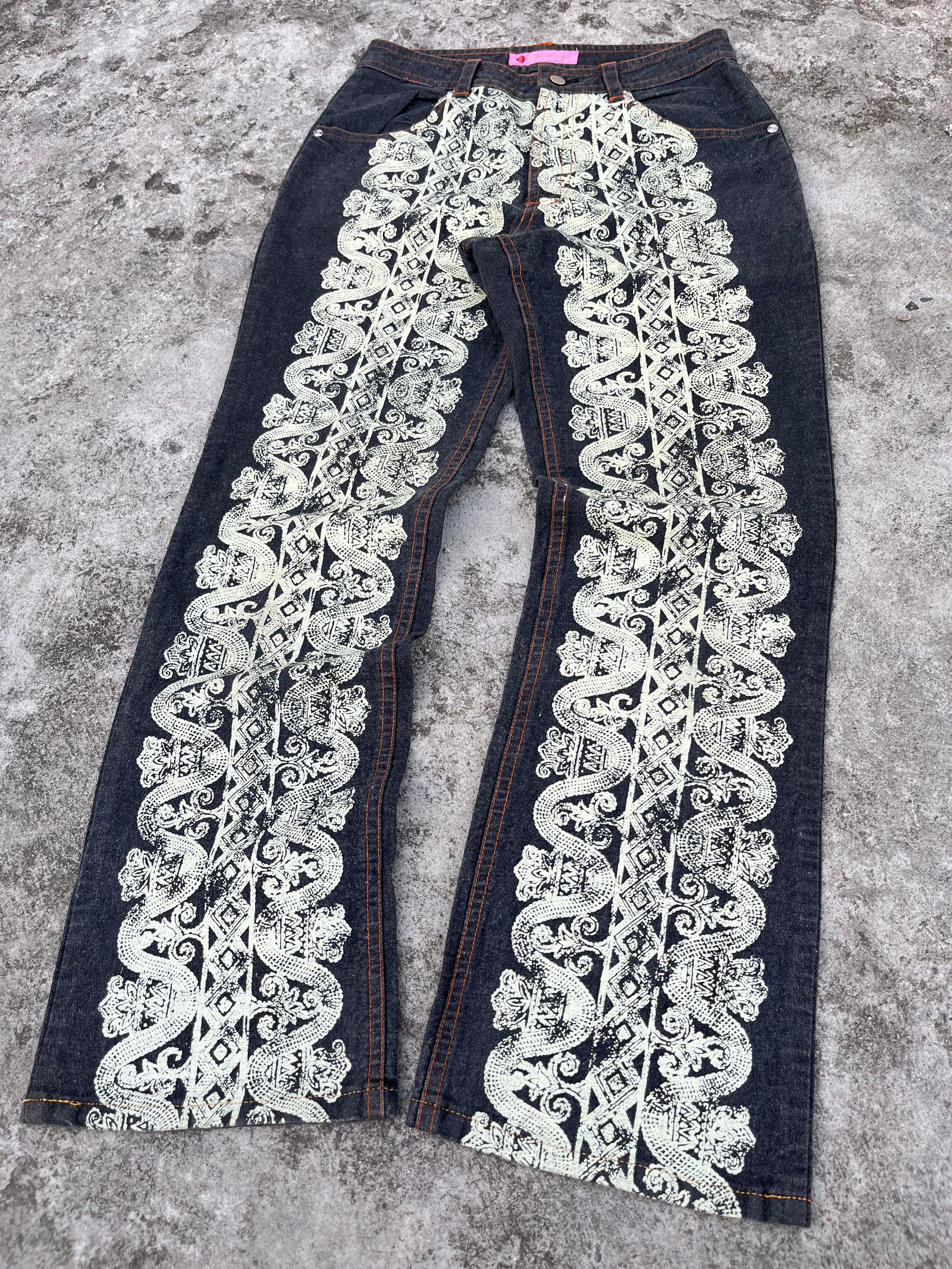 Japanese Brand Vintage Sucer Des Bonbon Style Of Hysteric Snake Pants Size 27" / US 4 / IT 40 - 2 Thumbnail