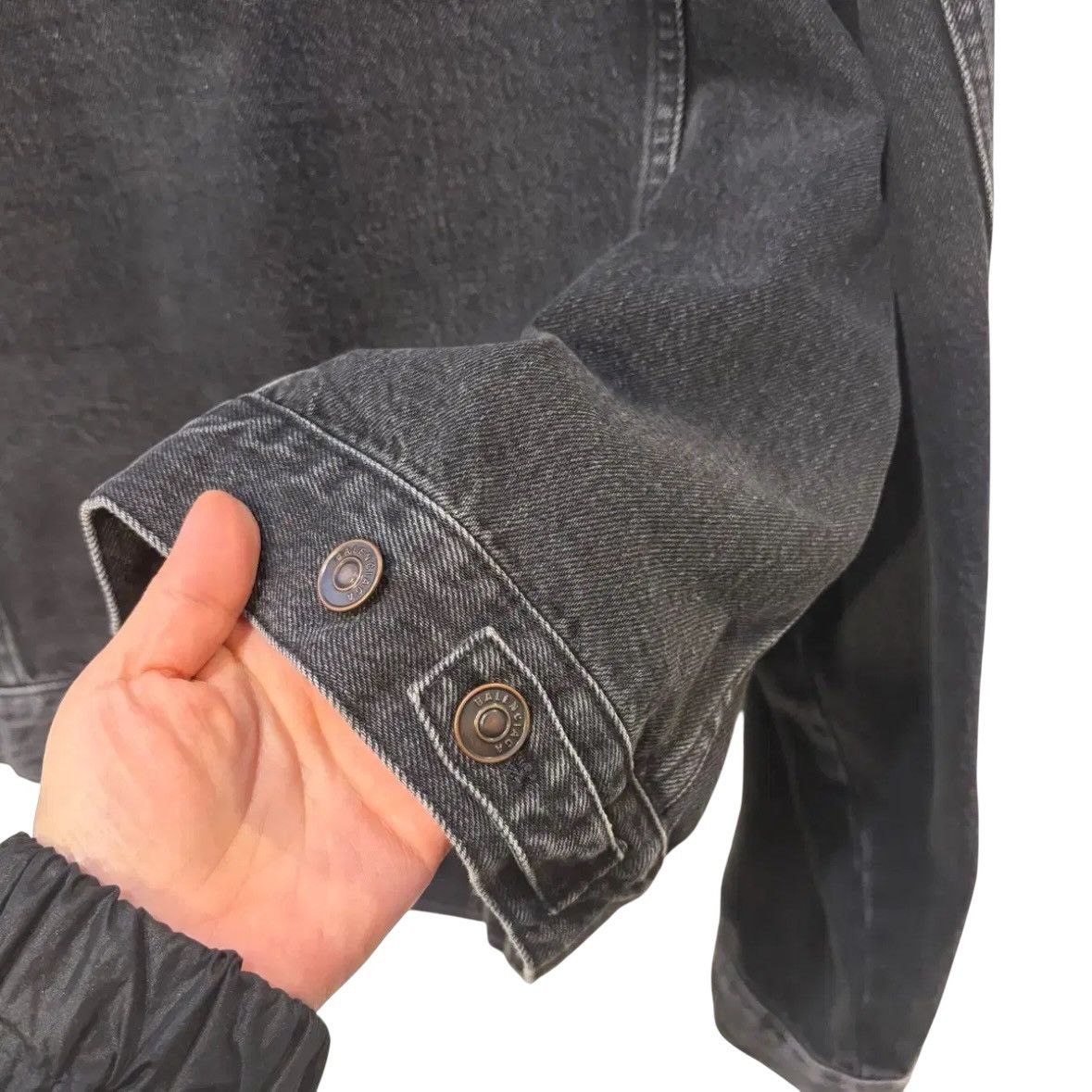 Balenciaga Balenciaga Swing Denim Jacket Black Size US XXS / EU 40 - 10 Thumbnail