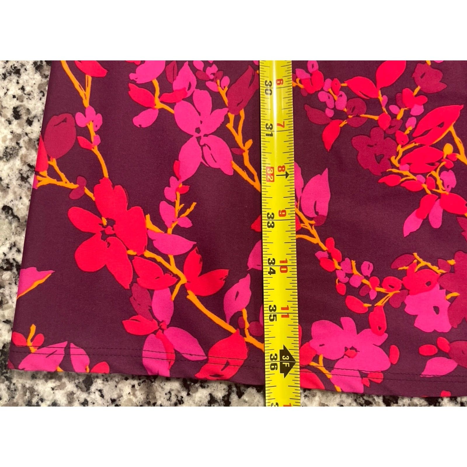 Vintage JUDE CONNALLY Dress Sz L Magenta Purple Floral Stretch Half Sleeve Size L / US 10 / IT 46 - 2 Thumbnail