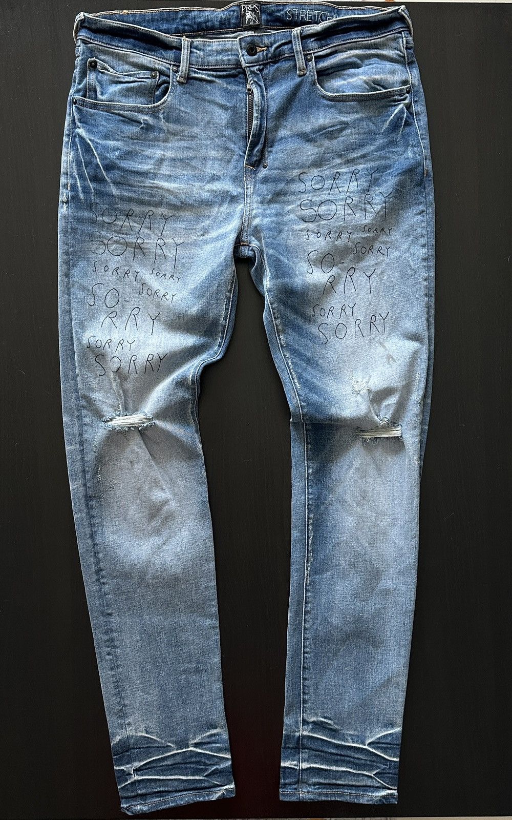 Prps PRPS “Sorry” Distressed Jeans – Size 38 Size US 38 / EU 54 - 1 Thumbnail