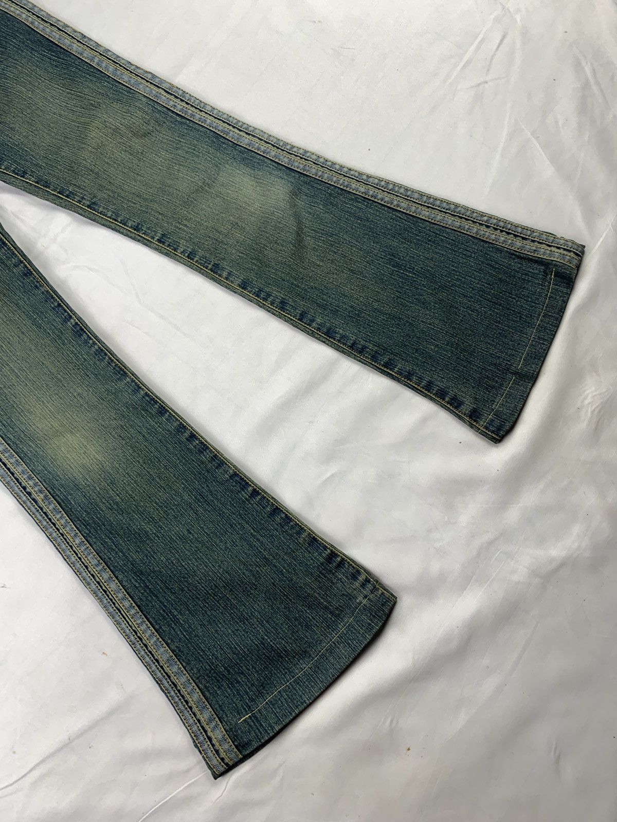Angel Blue y2k Lovers House Japan Washed Flared Cute Icon Jeans Pants Size 24" / US 00 / IT 34 - 8 Thumbnail