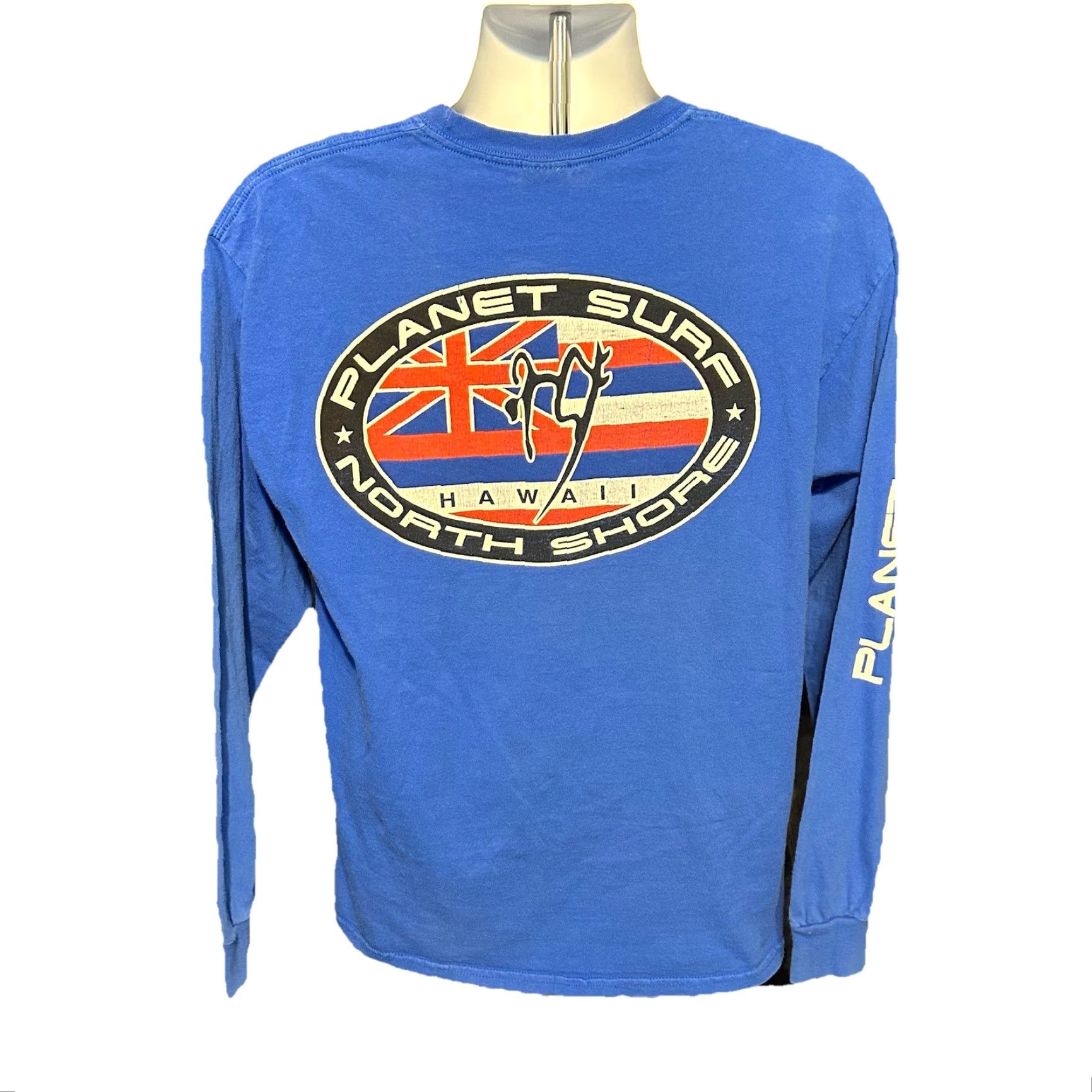 Doublet VINTAGE Planet Surf North Shore Hawaii Long Sleeve Shirt Men L Blue Double Side Size US L / EU 52-54 / 3 - 4 Thumbnail