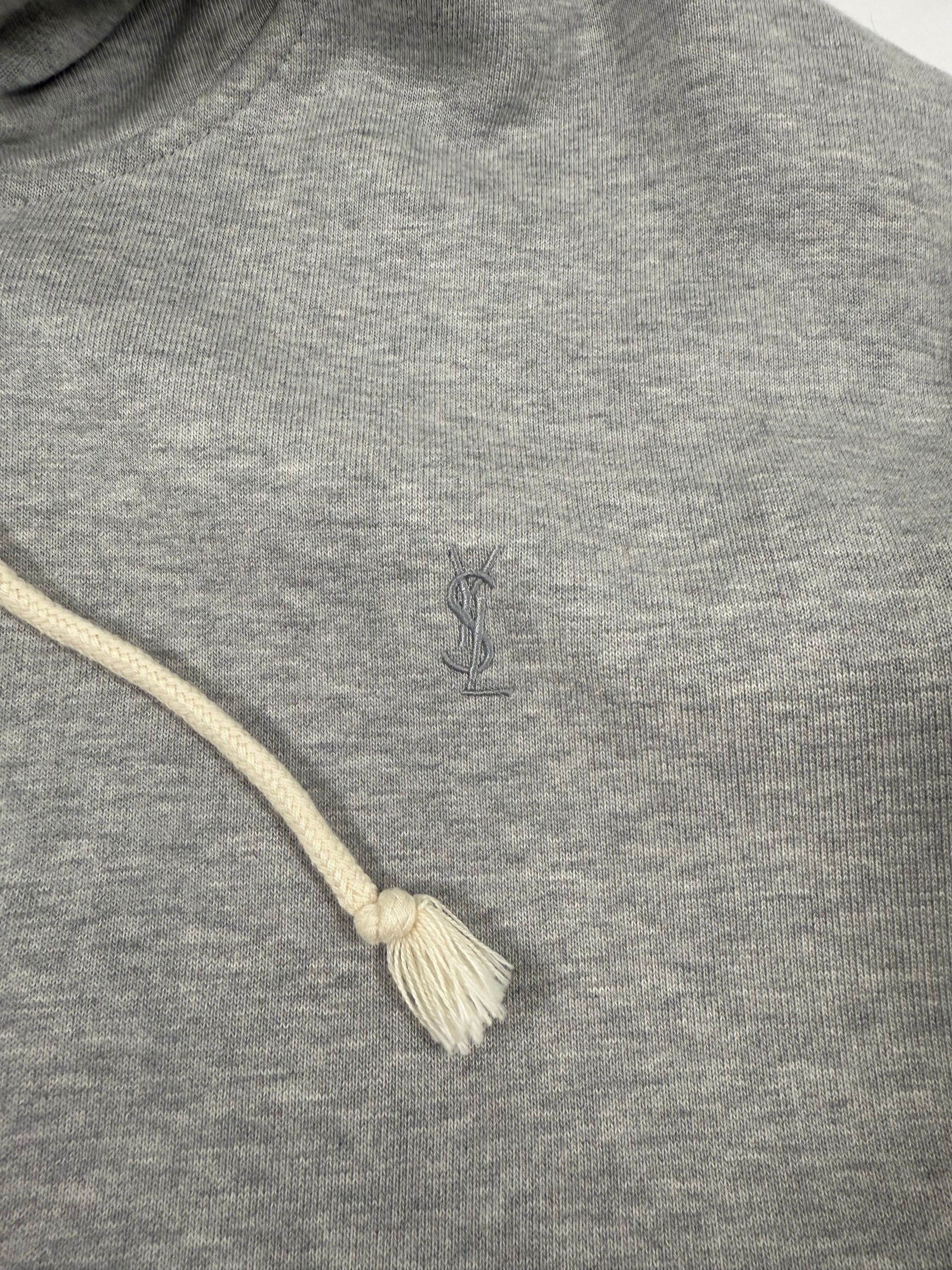 Yves Saint Laurent Grey Monogram Hoodie Sweatshirt Size US XXL / EU 58 / 5 - 4 Thumbnail