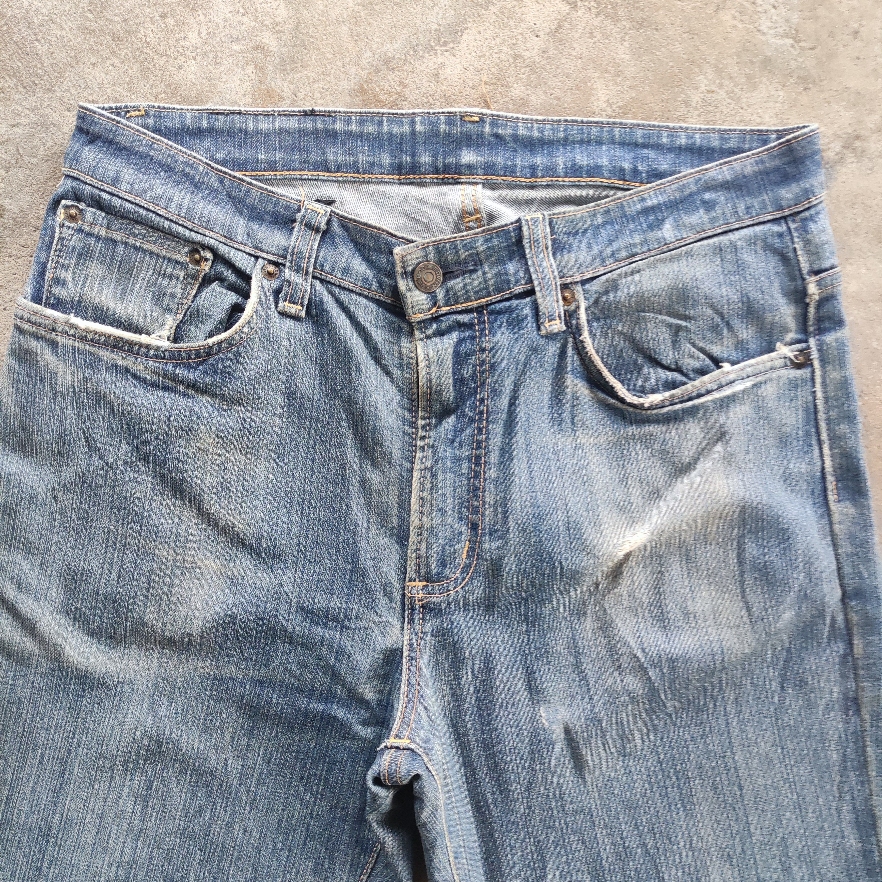 Edwin Vintage Edwin Brand Straight Cut Jeans Faded Ripped Pants Size US 34 / EU 50 - 3 Thumbnail