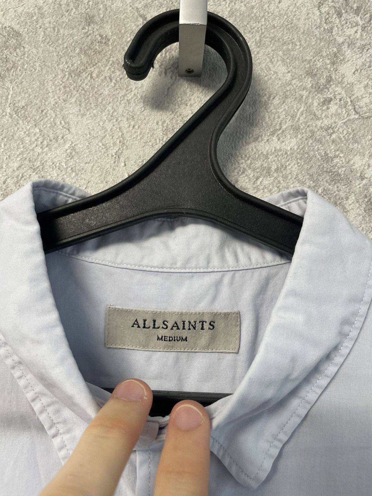 Allsaints Allsaints Blue Cotton Short Sleeve Button Up Shirt Size US M / EU 48-50 / 2 - 8 Thumbnail