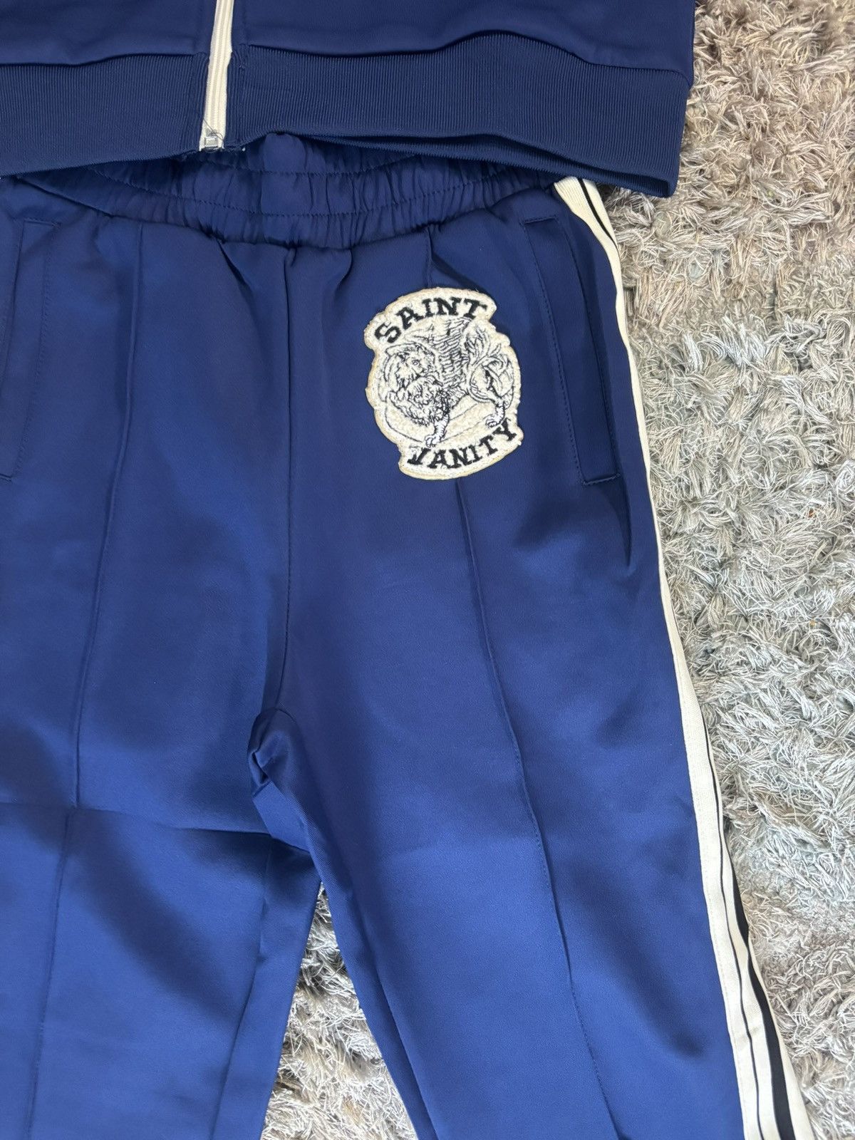 Saint Vanity Saint vanity Navy Blue nylon track set Jacket + pants Small Size US L / EU 52-54 / 3 - 3 Thumbnail