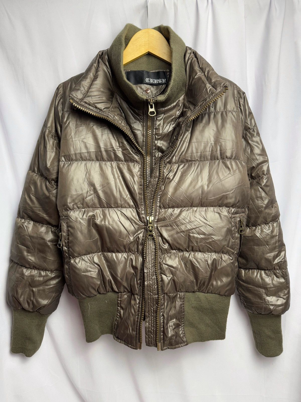 Yohji Yamamoto Double Layers Puffer Down Jacket Crush Japanese Size US M / EU 48-50 / 2 - 2 Thumbnail