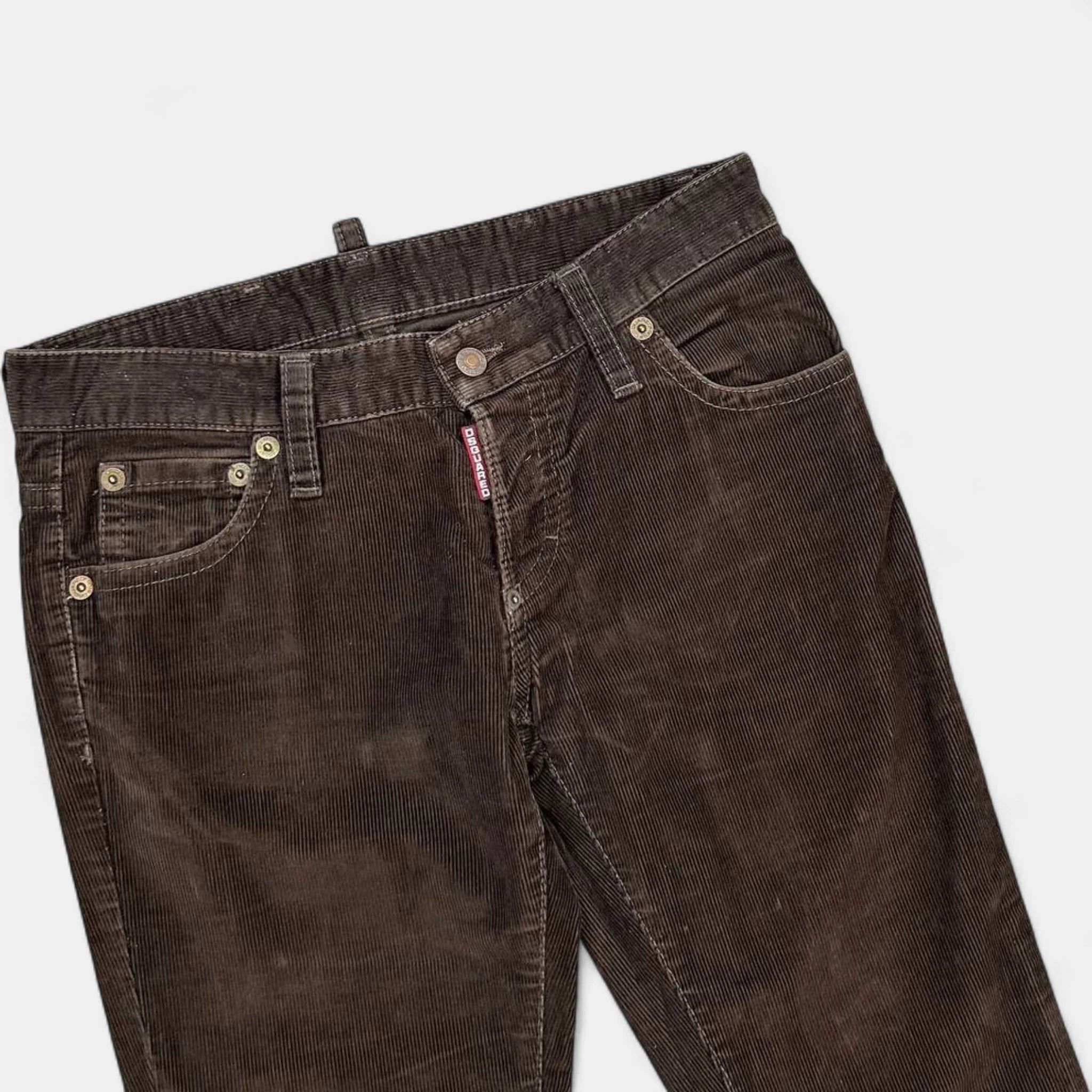 Dsquared2 Dsquared2 Lord Corduroy Brown Pants Size US 28 / EU 44 - 2 Thumbnail