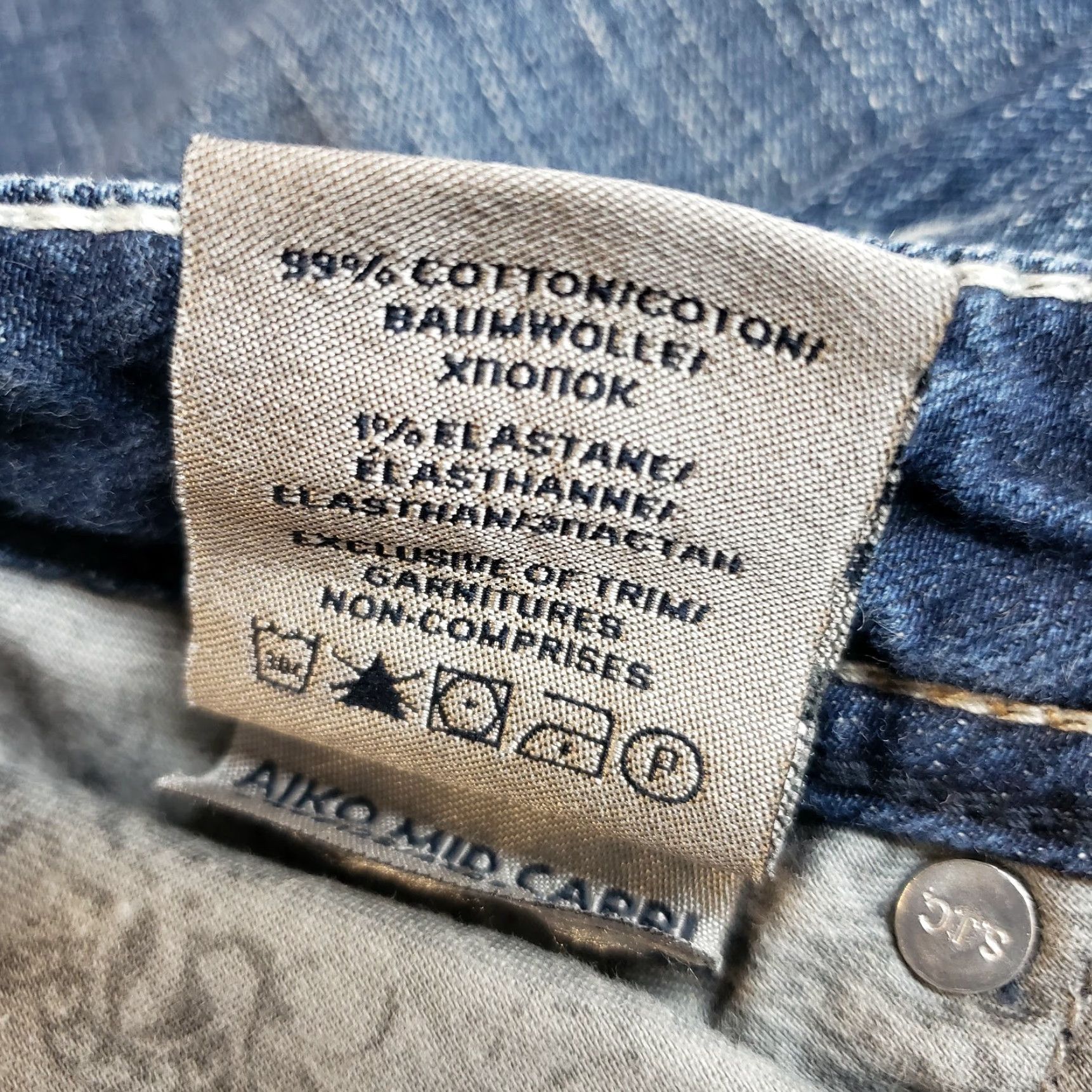 Silver Jeans Co. Silver Jeans Capri Jeans Womens 29 Blue Distressed Mid Aiko Capri Denim Cotton Blend Jeans Womens Girls Mens Size 29" - 8 Thumbnail