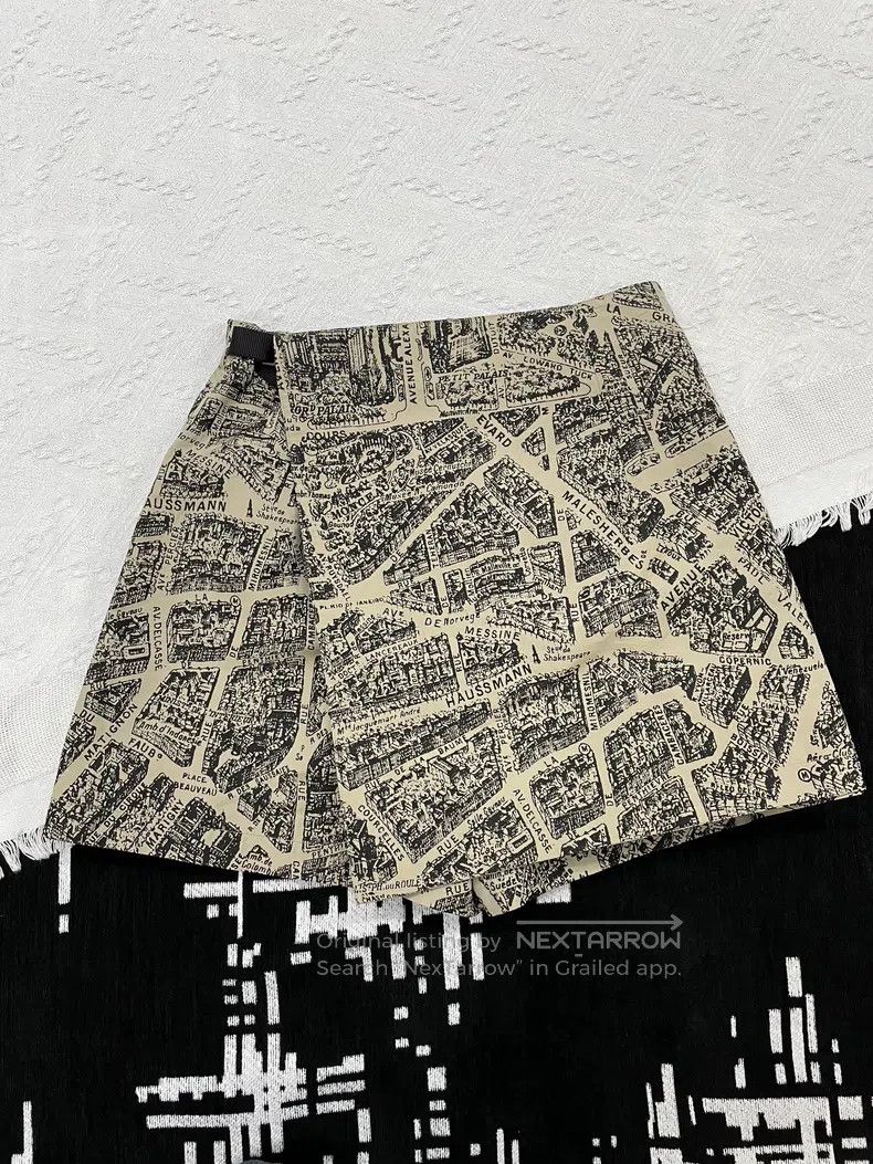 Dior Dior Paris map printed high-waisted skirt pants Size 26" / US 2 / IT 38 - 3 Thumbnail