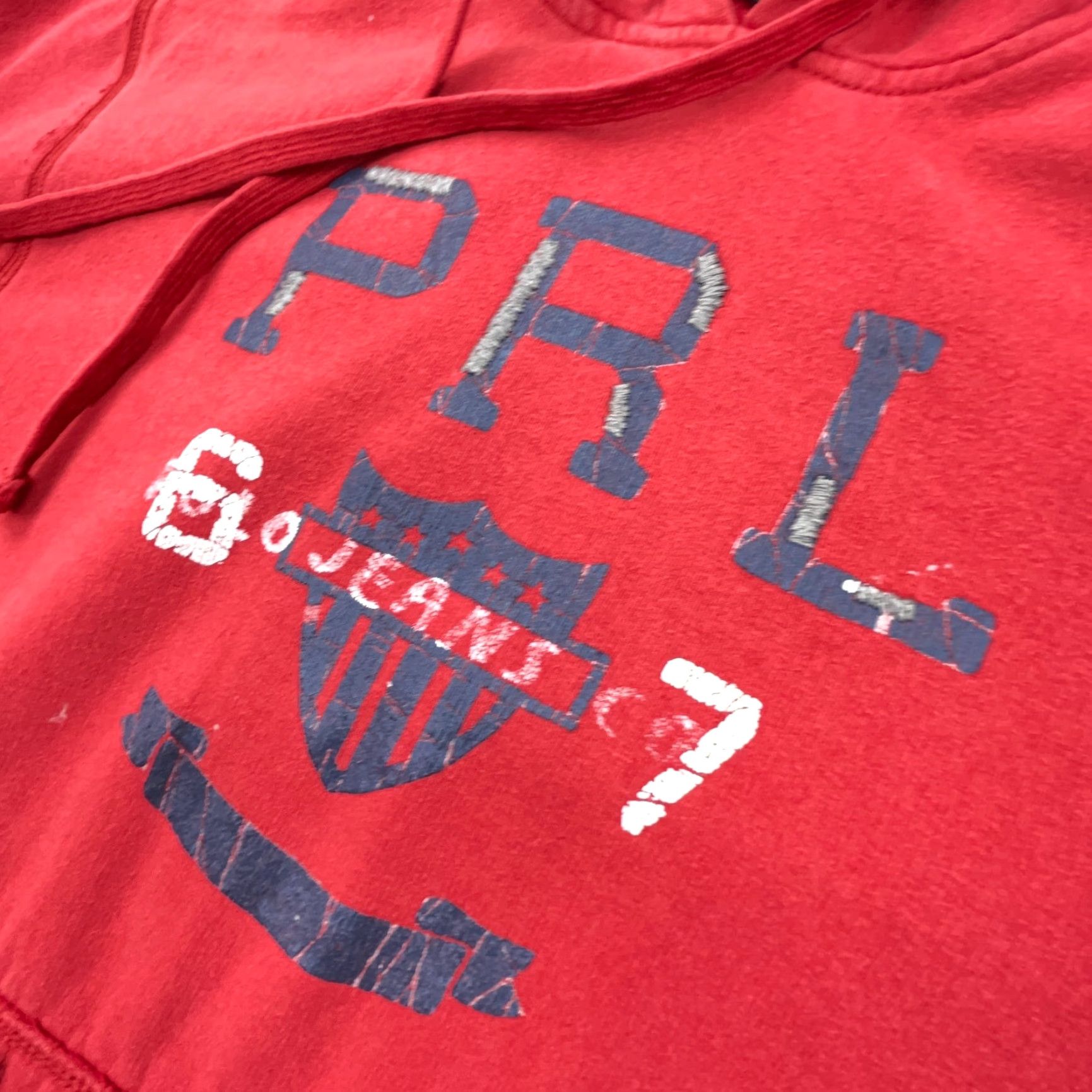Ralph Lauren VINTAGE Polo Ralph Lauren Hoodie Men M Red Sweatshirt PRL Y2K Faded Hoodie Pullover Logo Embroidered Size US M / EU 48-50 / 2 - 6 Thumbnail
