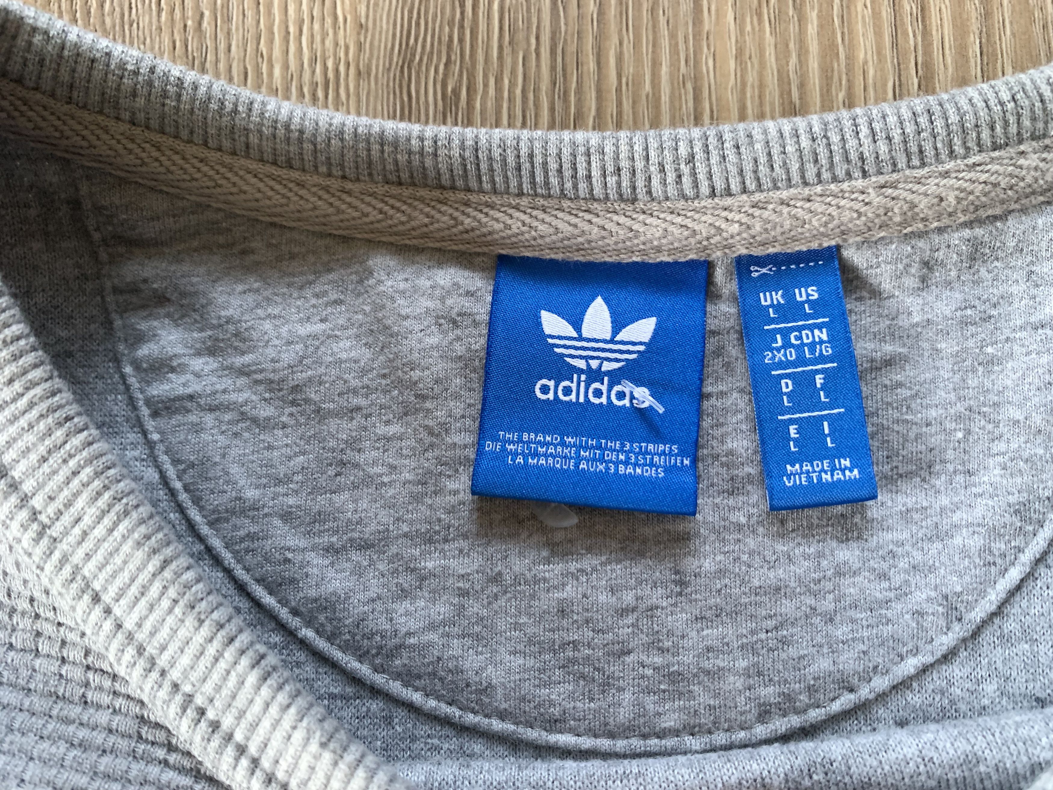 Adidas Adidas Cotton Grey Sweatshirt Anorak Size US L / EU 52-54 / 3 - 7 Thumbnail