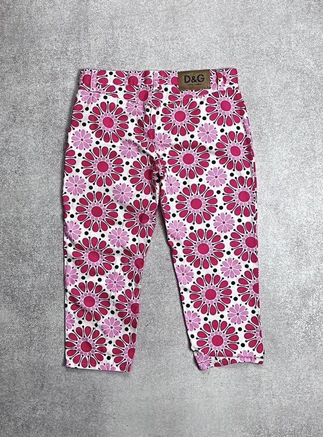 Dolce & Gabbana × Vintage VINTAGE DOLCE&GABBANA FLORAL PINK CAPRI SHORTS 27 Size 27" / US 4 / IT 40 - 1 Thumbnail