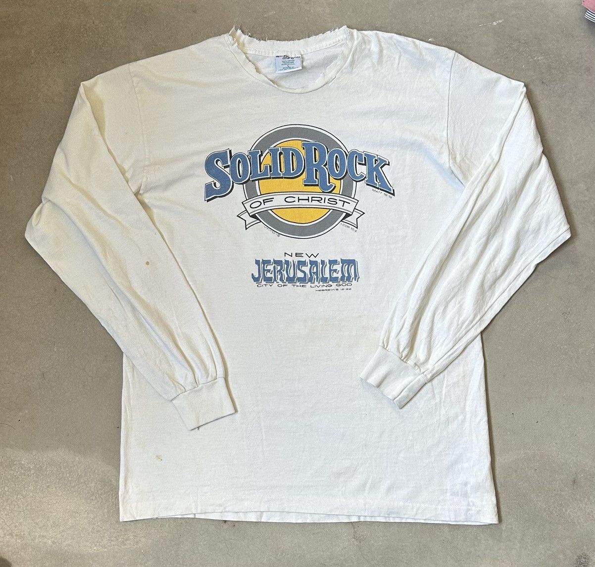 Vintage VINTAGE SOLID ROCK JERUSALEM L/S TEE Size US M / EU 48-50 / 2 - 1 Thumbnail