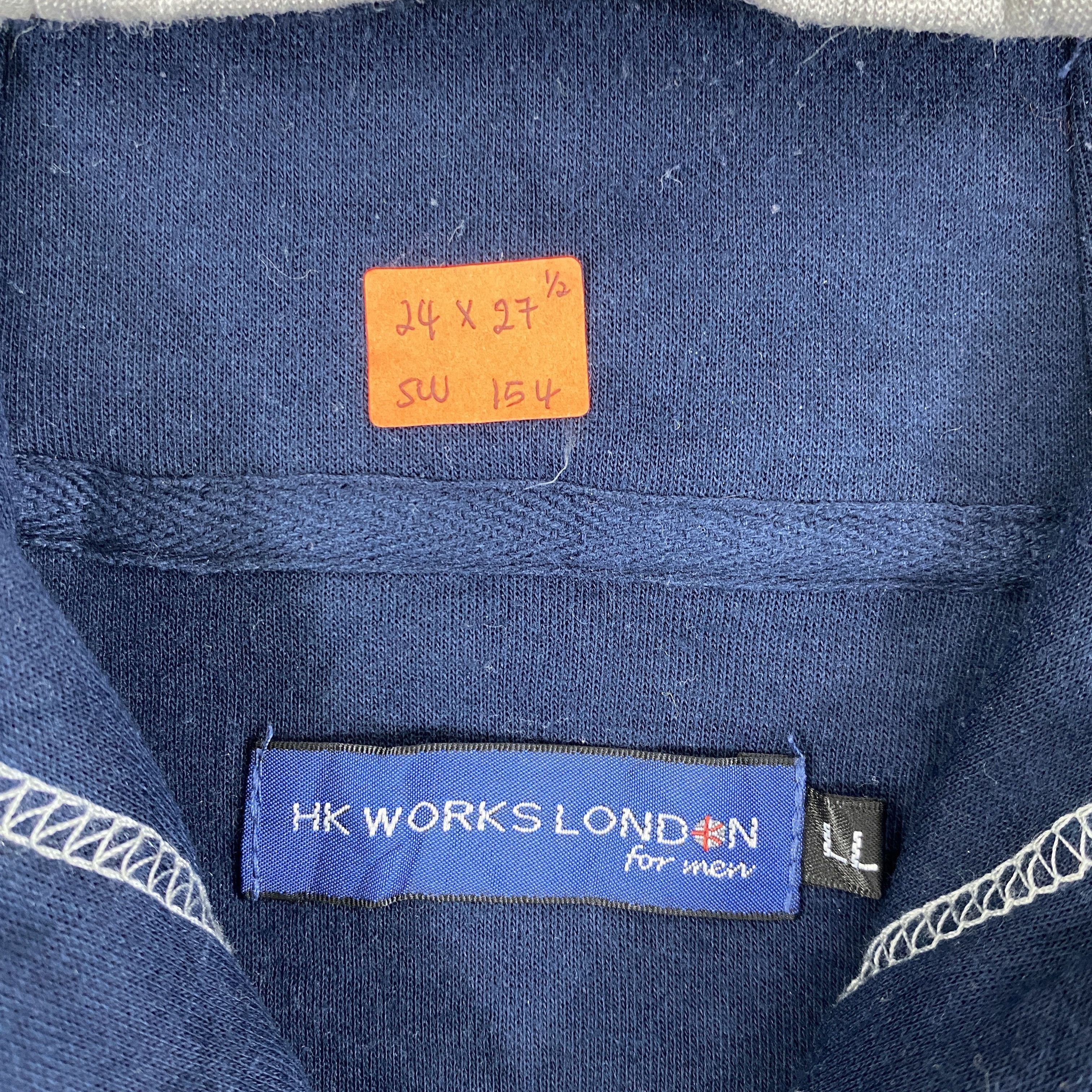 Japanese Brand Vintage HK Works London Hoodie -SW154 Size US L / EU 52-54 / 3 - 4 Thumbnail