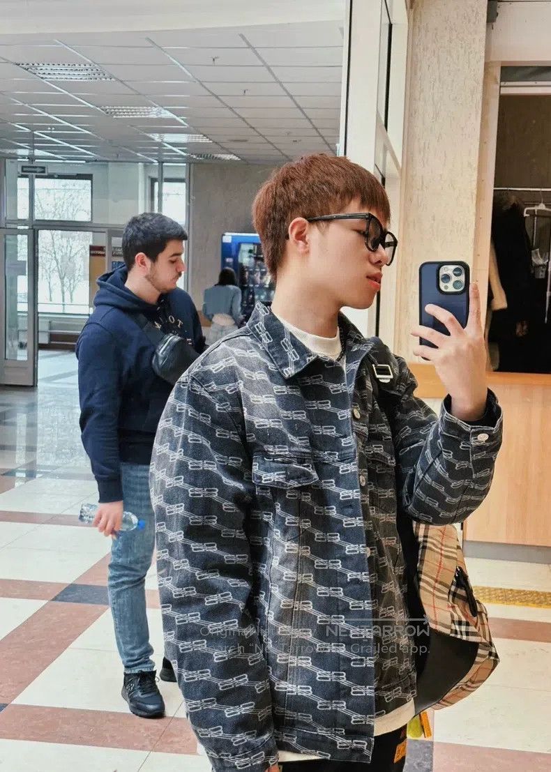 Balenciaga Balenciaga Double B Full Print Black Denim Jacket Size US S / EU 44-46 / 1 - 8 Thumbnail