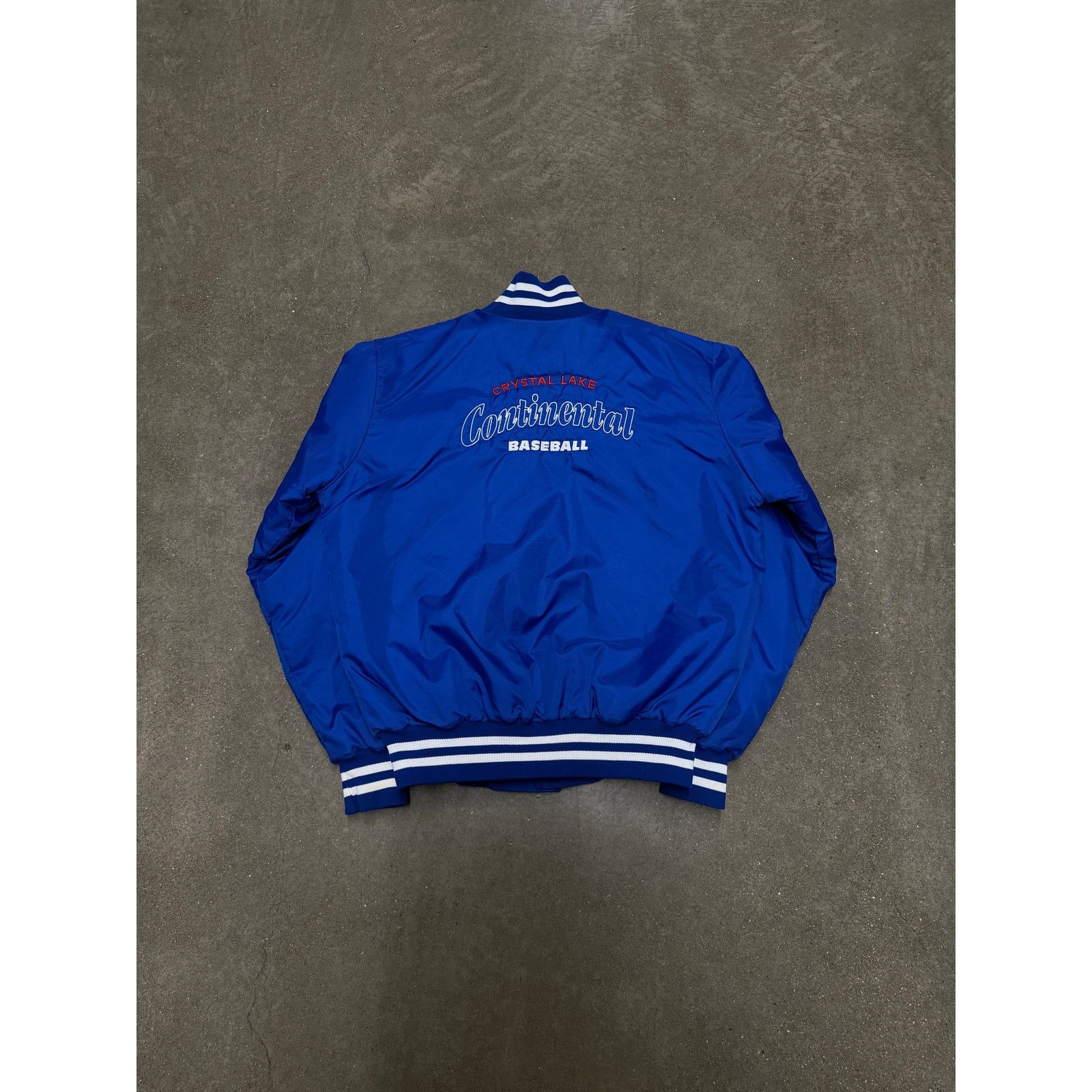 Vintage 1980's Vintage Bomber Jacket Crystal Lake Baseball Size US L / EU 52-54 / 3 - 2 Thumbnail