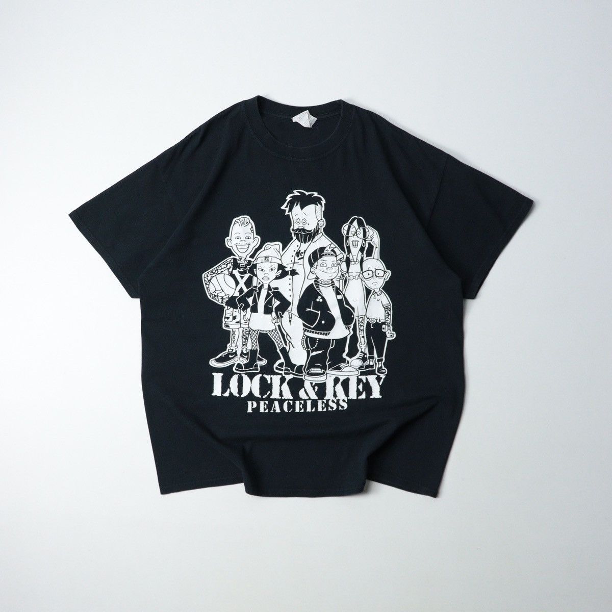 Lock And & Key Hardcore Punk Rock Band Tee-shirt Graphic Y2K