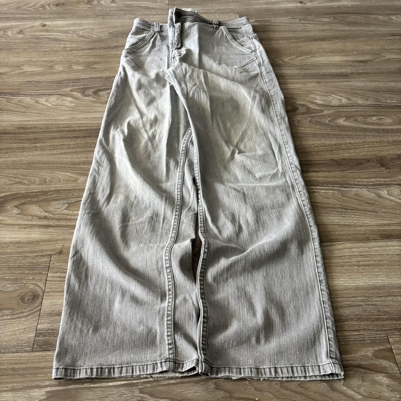 Vintage Crazy Vintage Y2K/2000 Grunge Light Grey Wash Denim Jeans! 33x32 Size US 33 - 3 Thumbnail