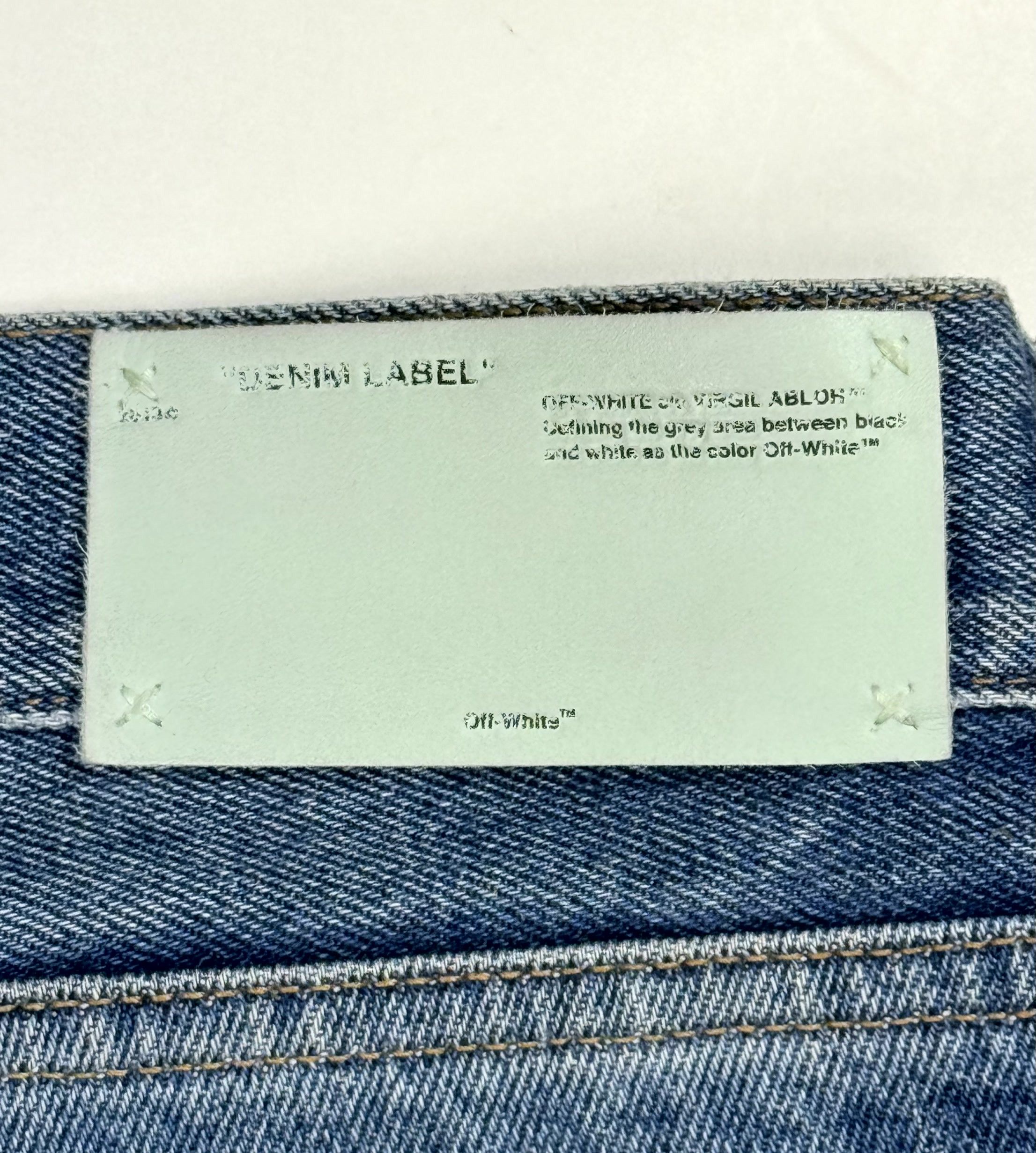 Off-White Off-White Diagonal Stripe Logo Slim Fit Jeans Size 31 Size US 31 - 4 Thumbnail