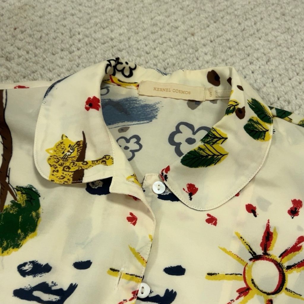 Zara Hawaii Cute Jungle Doodle Style shirt Size S / US 4 / IT 40 - 3 Thumbnail