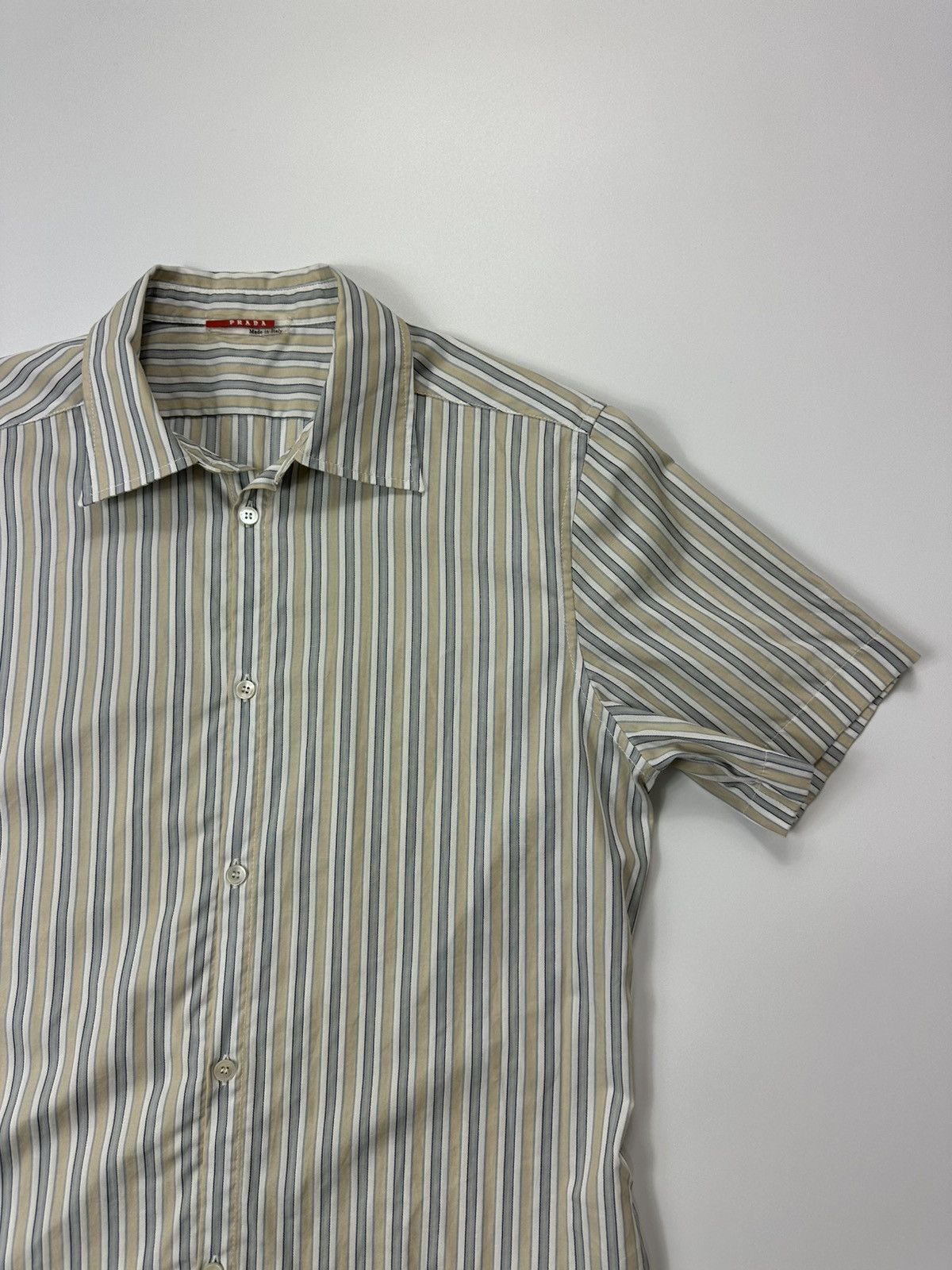 Prada Vintage Prada Stripped Casual Shirt Men’s Size US M / EU 48-50 / 2 - 6 Thumbnail