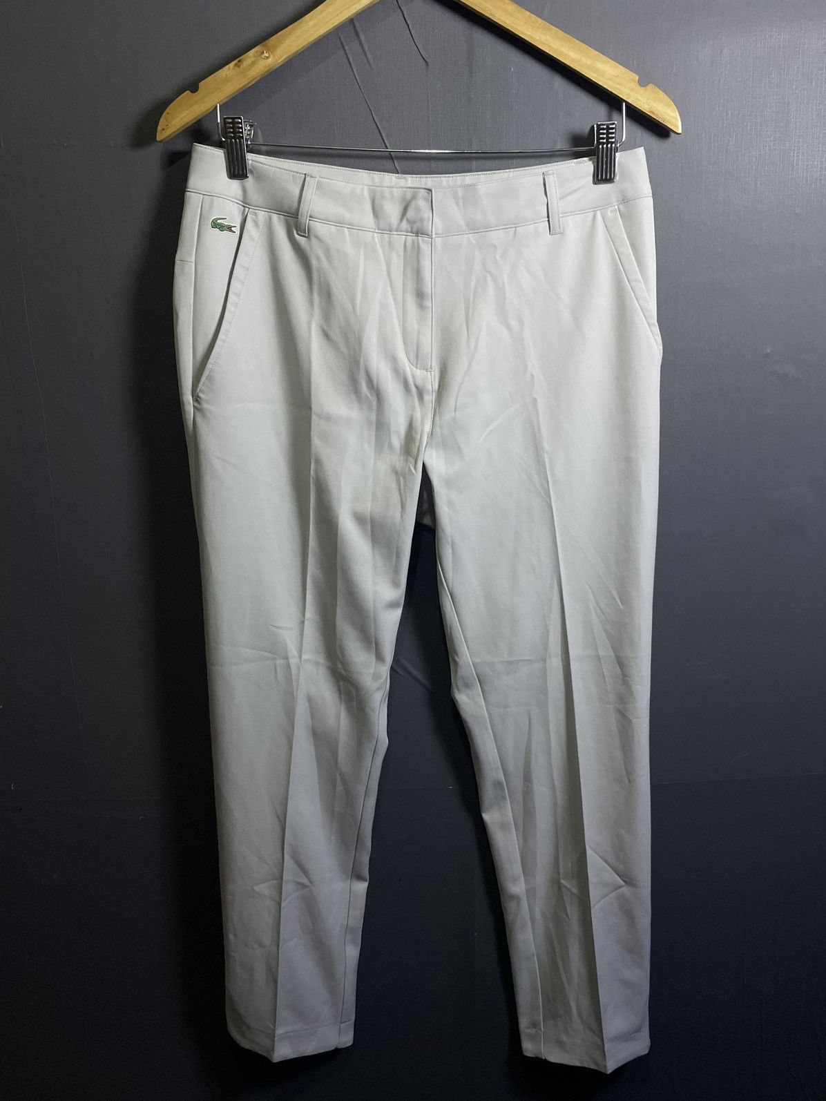 NEW LACOSTE SPORT GOLF PANTS WHITE FLAT FRONT LIGHTWEIGHT