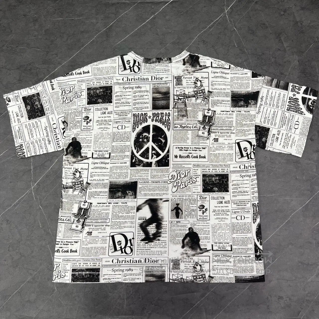 Dior Dior 23FW ERL Collaboration Peace & Love Newspaper Print S Size US XXL / EU 58 / 5 - 2 Thumbnail
