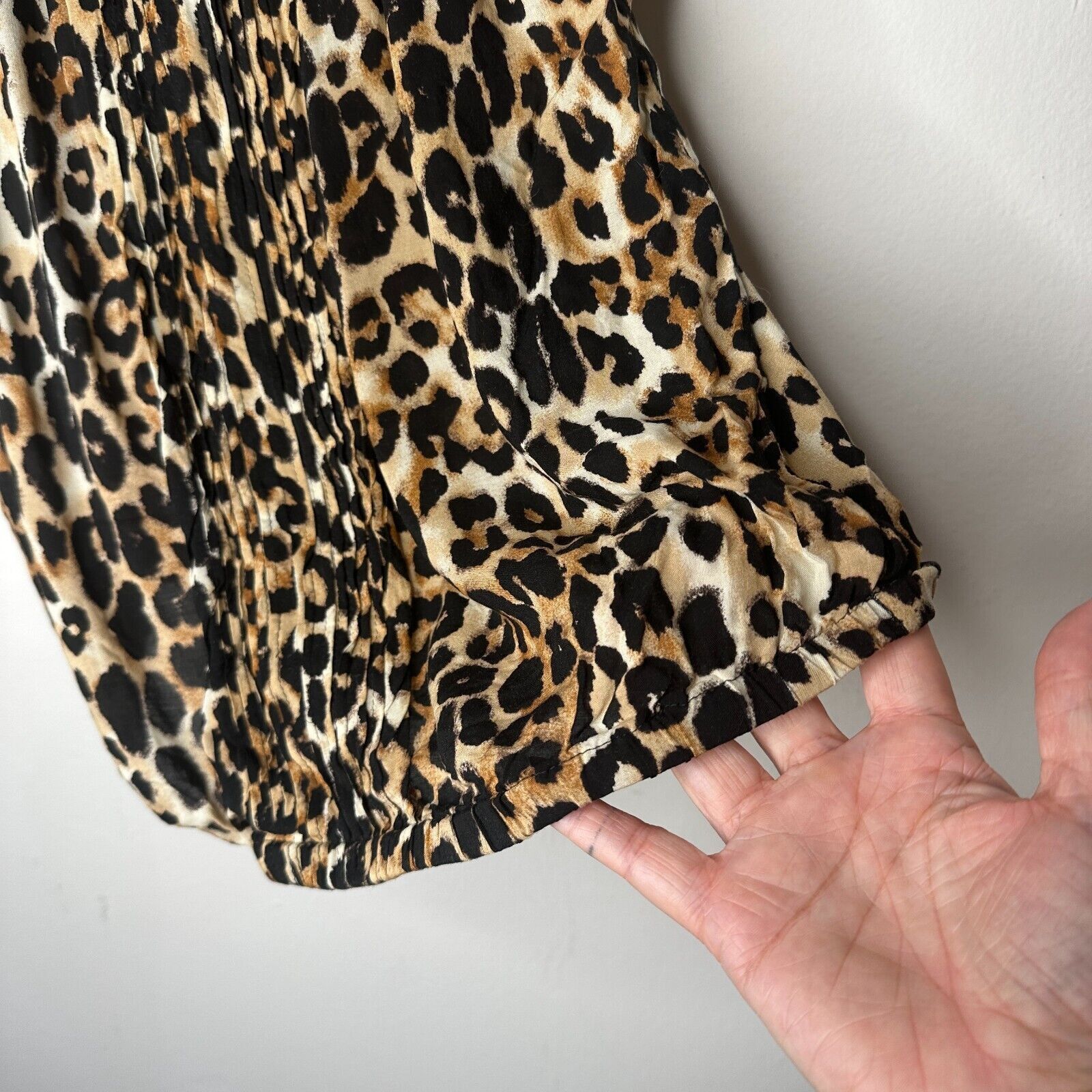 Express Express Cheetah Cami Top Ruched Elastic Waist Hem Small Size S / US 4 / IT 40 - 4 Thumbnail