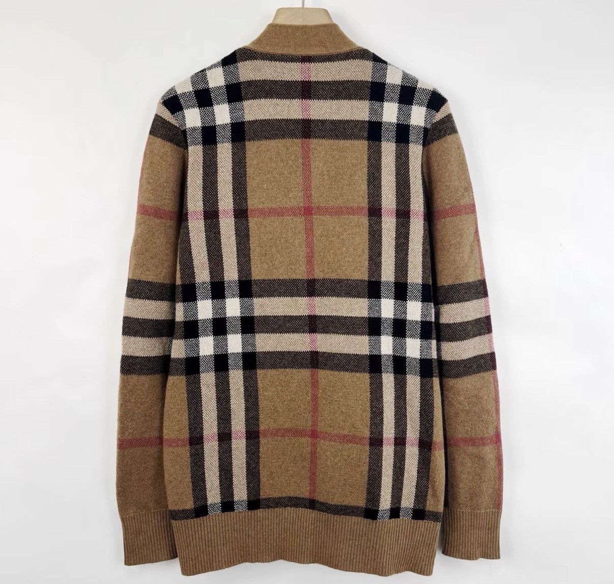 Burberry Burberry Brown Plaid Wool Jacquard Cardigan K12 Size S / US 4 / IT 40 - 2 Thumbnail
