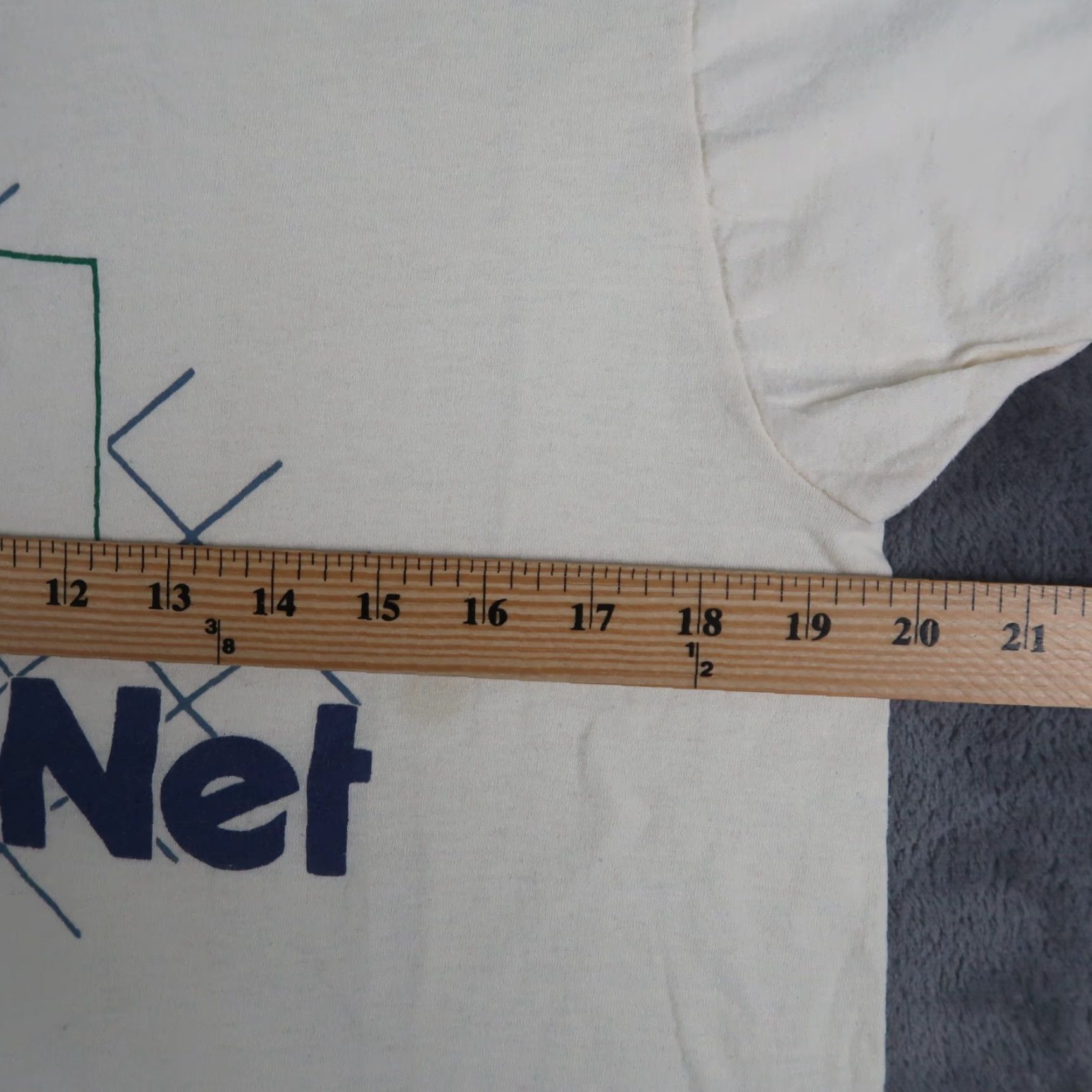 Vintage VINTAGE 80s Get Fit Healthnet L Ivory Single Stitch T Shirt USA Cotton Blend Size US L / EU 52-54 / 3 - 6 Thumbnail