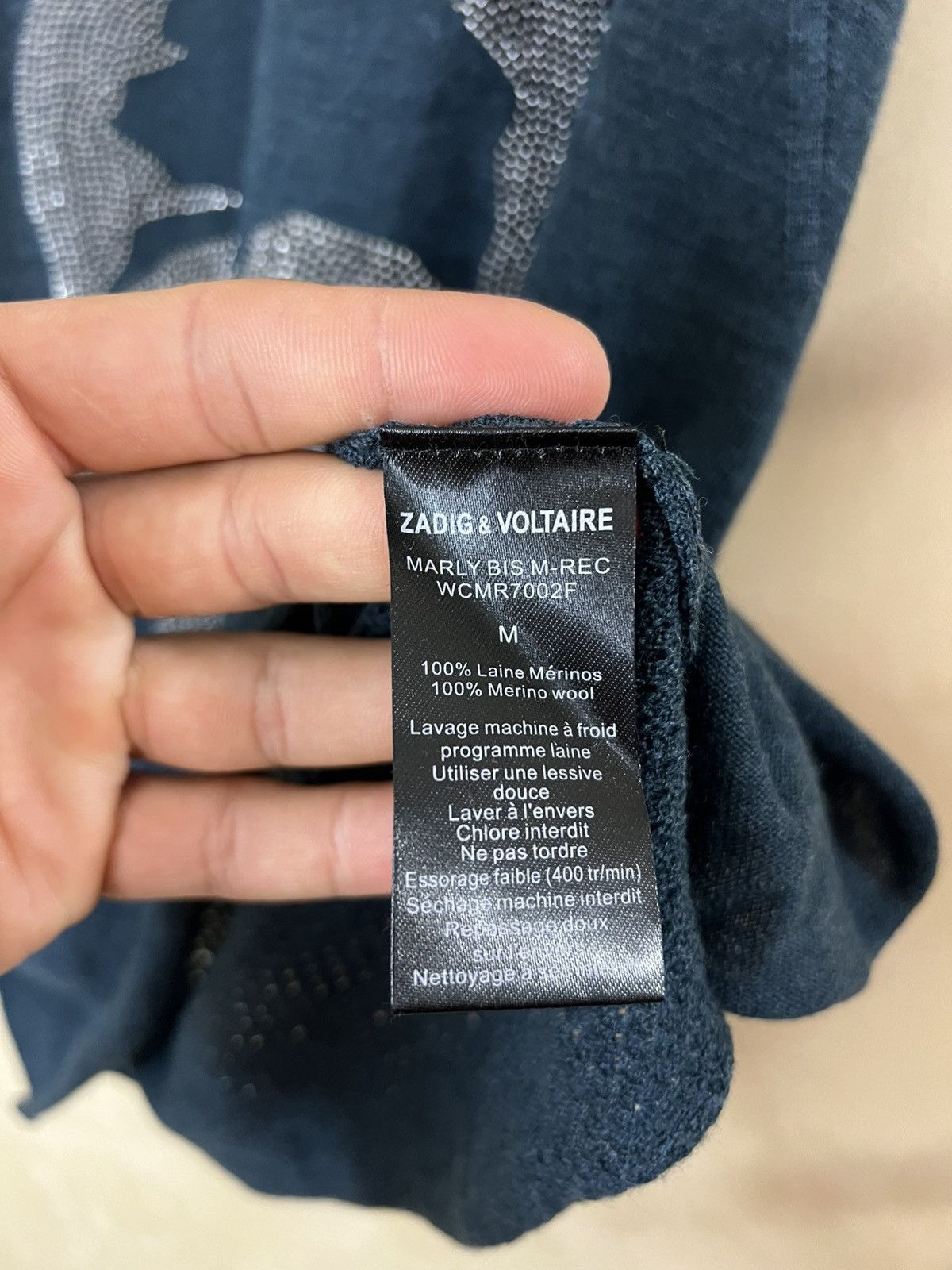 Zadig & Voltaire Zadig & Voltaire Skinny Degrade Skull T Shirt merino wool Size M / US 6-8 / IT 42-44 - 5 Thumbnail