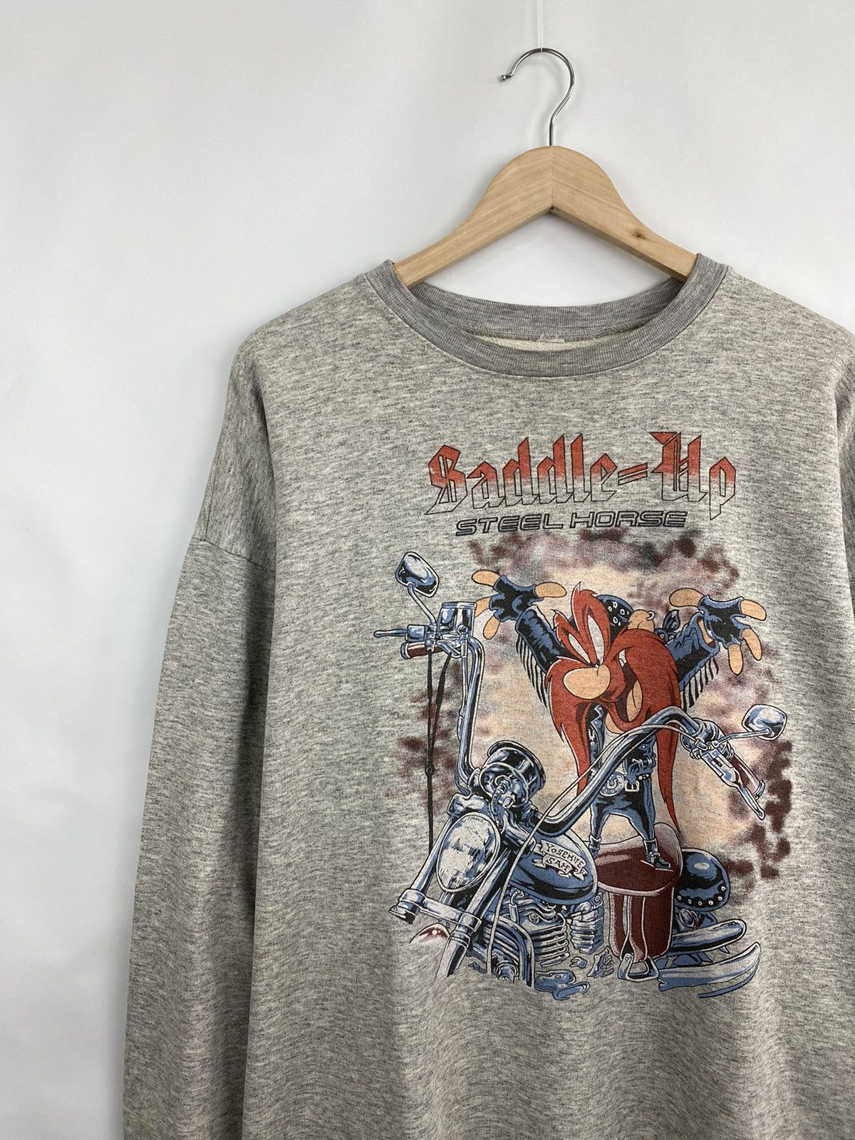 Harley Davidson Vintage 80s Yosemite Sam Choppers Sweatshirt Harley Davidson Size US XL / EU 56 / 4 - 2 Thumbnail