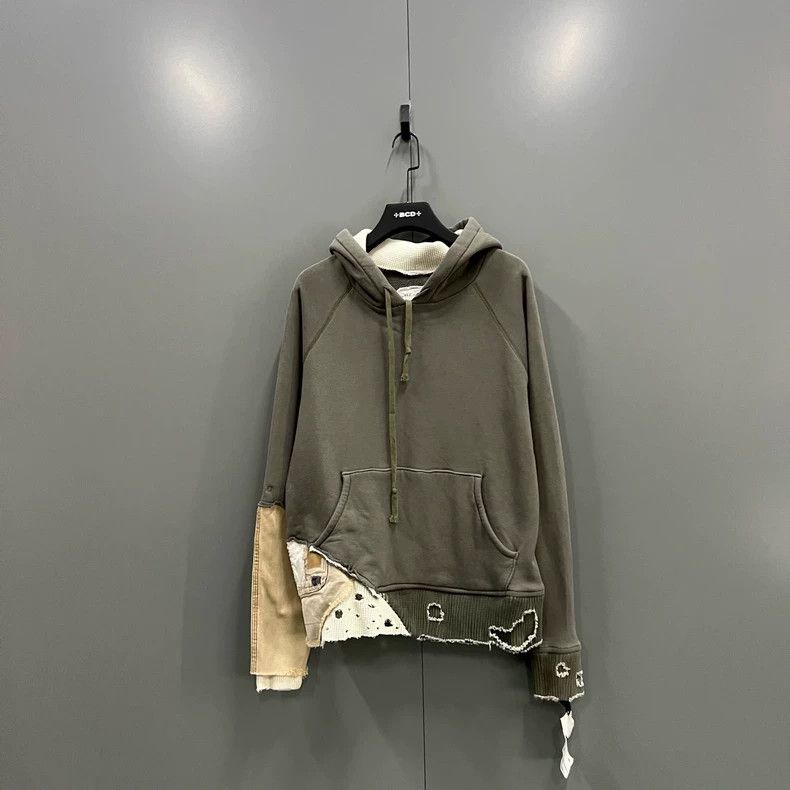 Greg Lauren GREG LAUREN Distressed Patchwork Hoodie Size US S / EU 44-46 / 1 - 1 Thumbnail
