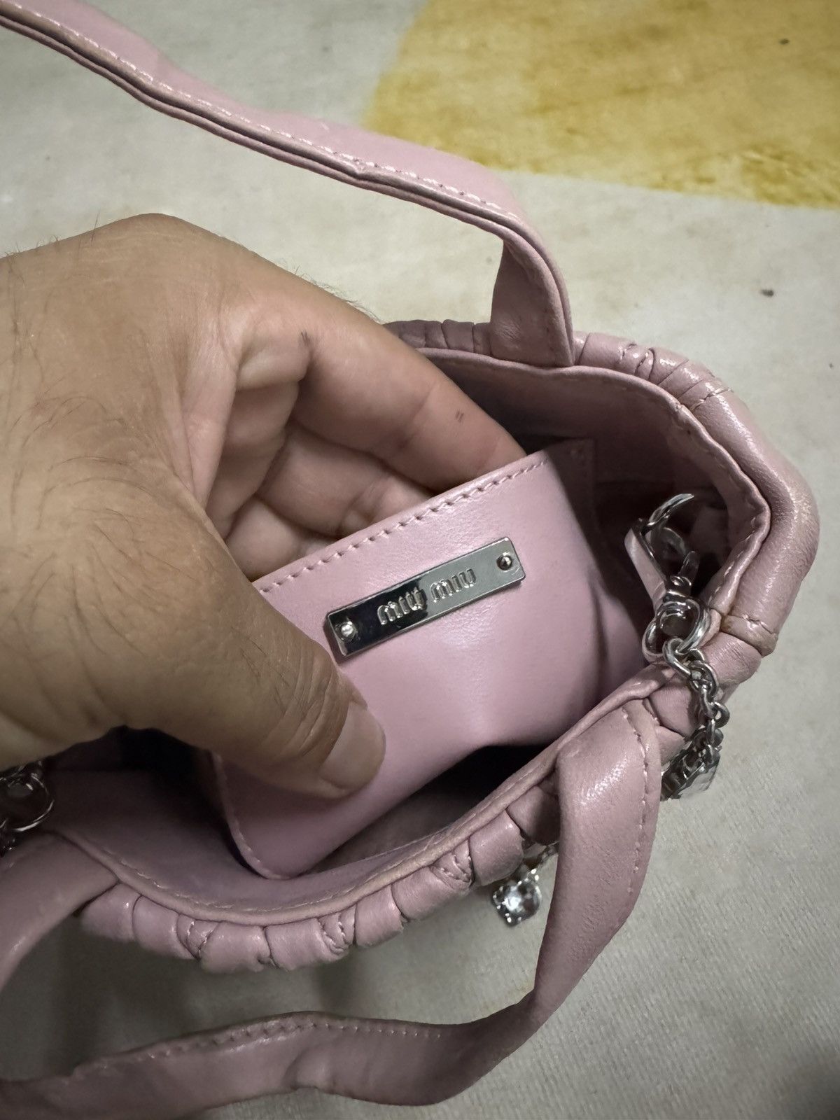 Miu Miu Miu miu crystal leather handbag Size ONE SIZE - 12 Thumbnail