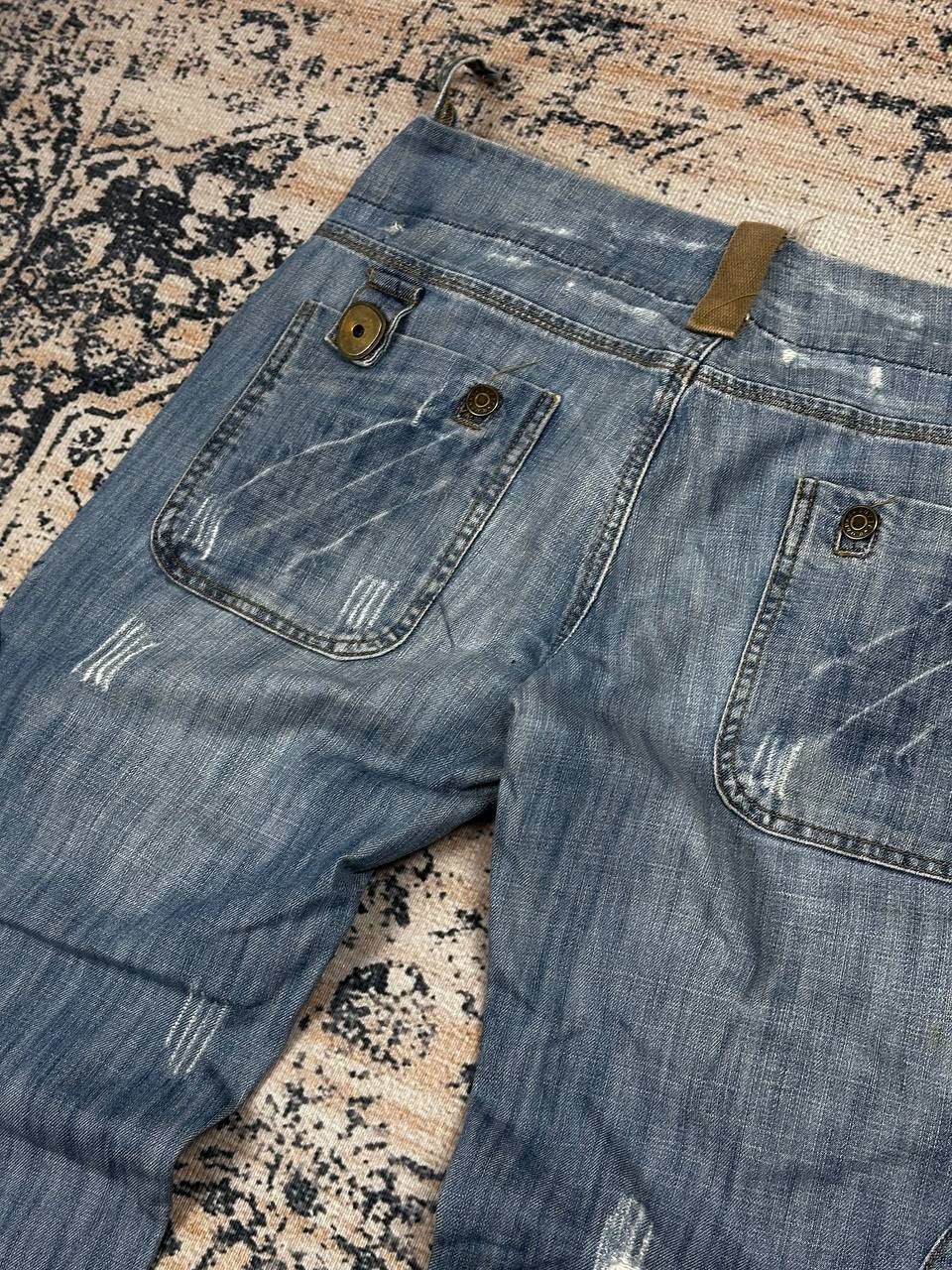 Japanese Brand Flare Cargo Avant Garde Vintage Grunge Opium Jeans Size US 34 / EU 50 - 14 Thumbnail